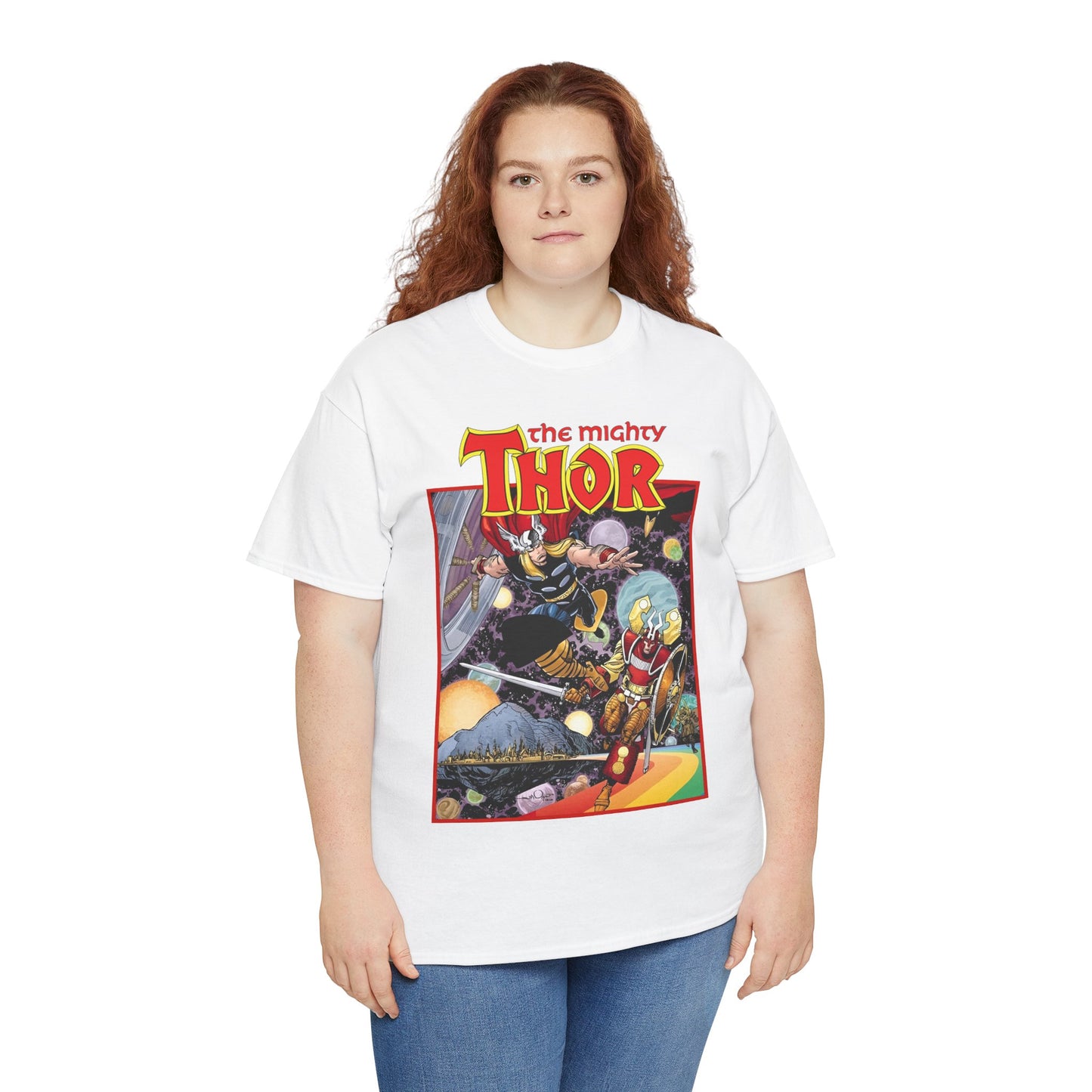 Mighty Thor T-Shirt - Walt Simonson Art - Asgard, Bifröst - God of Thunder - Marvel Comics