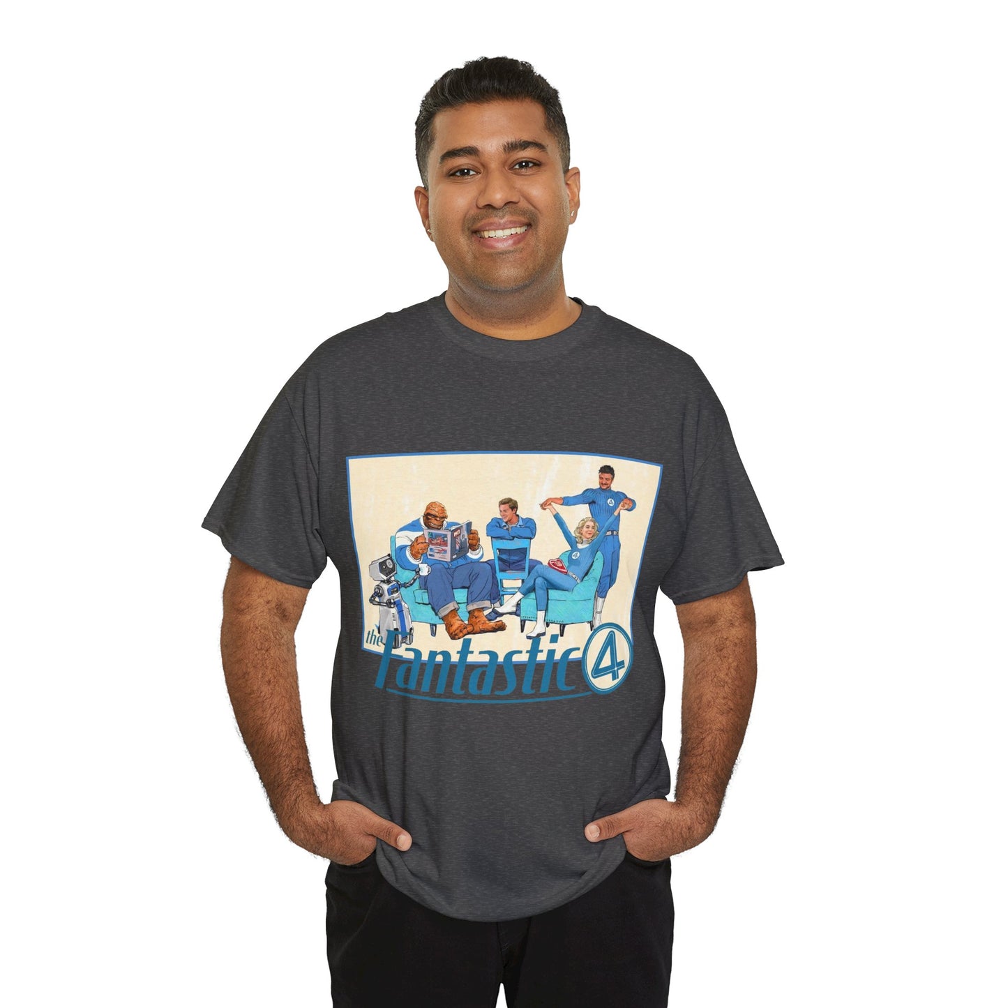 Fantastic Four T-Shirt - 2025 MCU Movie - Reed Richards, Invisible Woman, Thing, Human Torch - Marvel Comics Characters