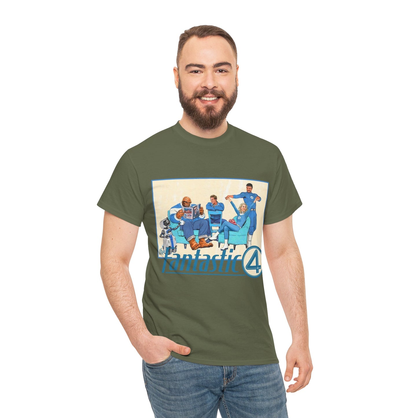 Fantastic Four T-Shirt - 2025 MCU Movie - Reed Richards, Invisible Woman, Thing, Human Torch - Marvel Comics Characters