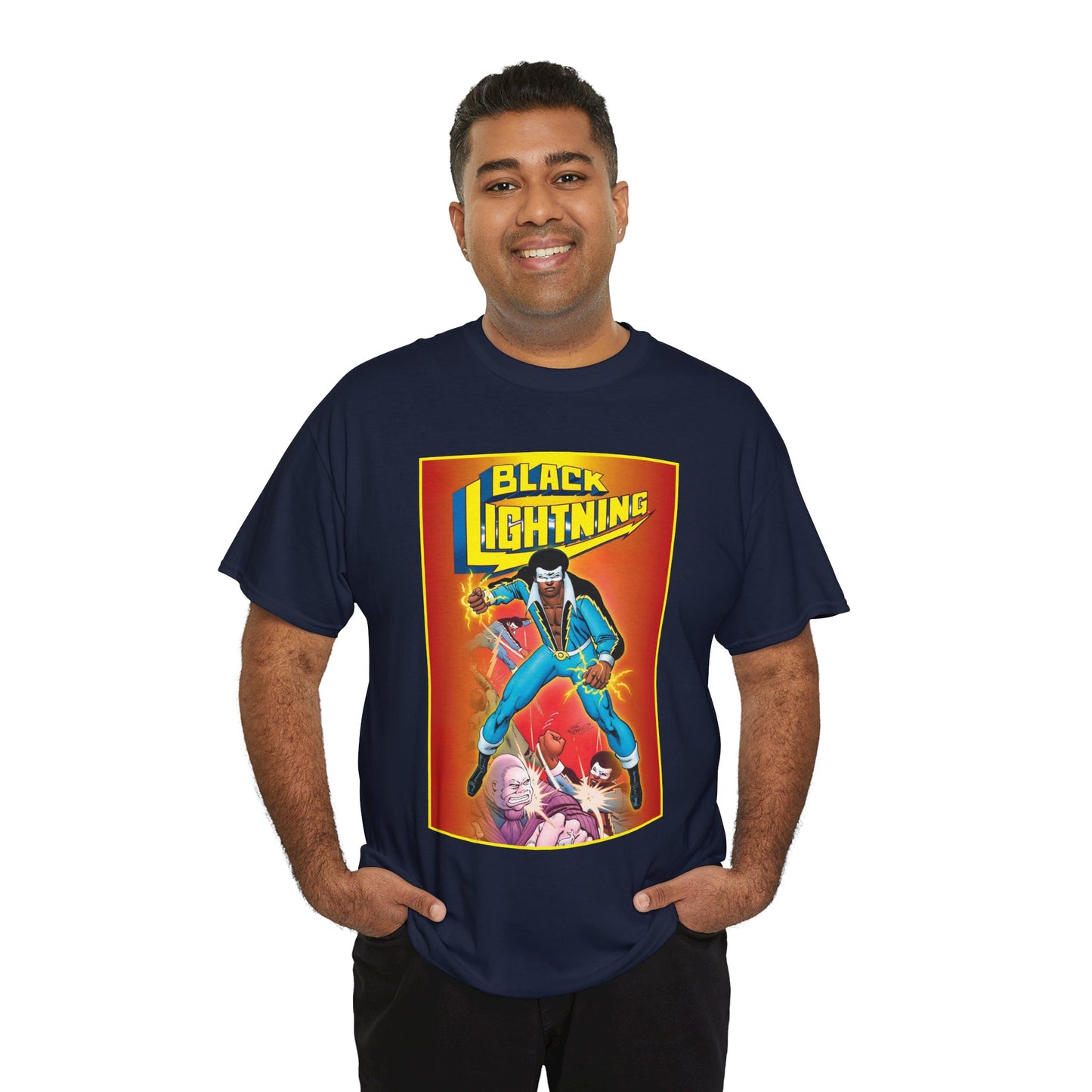 Black Lightning T-Shirt - Trevor Von Eeden Art - Jefferson Pierce - Suicide Slum, Metropolis - DC Comics