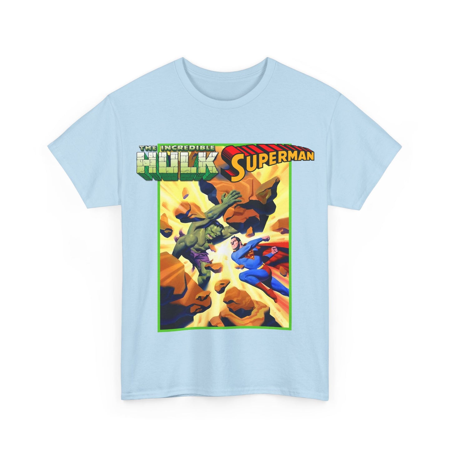 Incredible Hulk Vs Superman T-Shirt - Amazing Steve Rude Art - DC Comics & Marvel 90s Crossover - Bruce Banner, Clark Kent