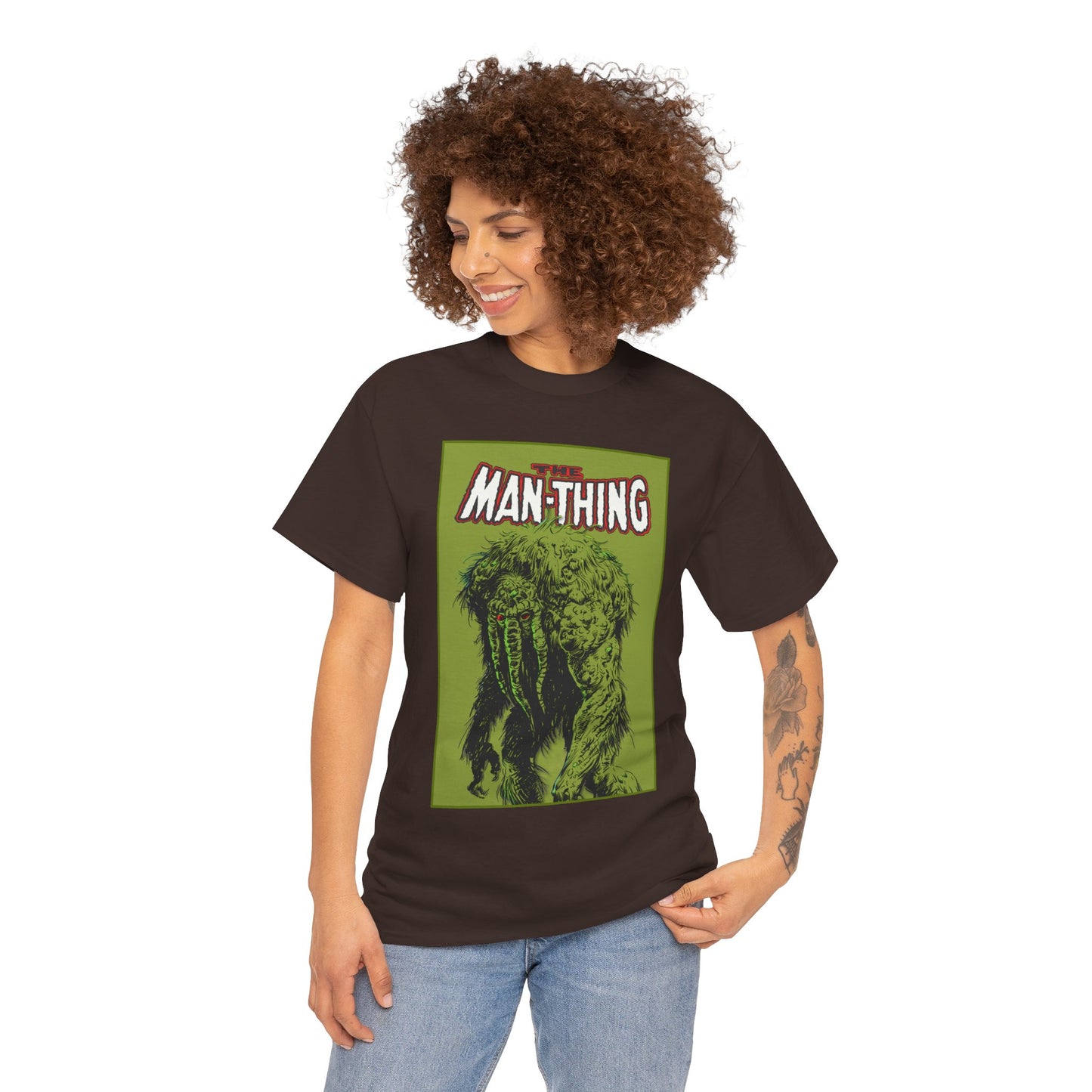 Man-Thing T-Shirt - Marvel Comics - Whatever Knows Fear Burns At The Touch - Swamp Monster