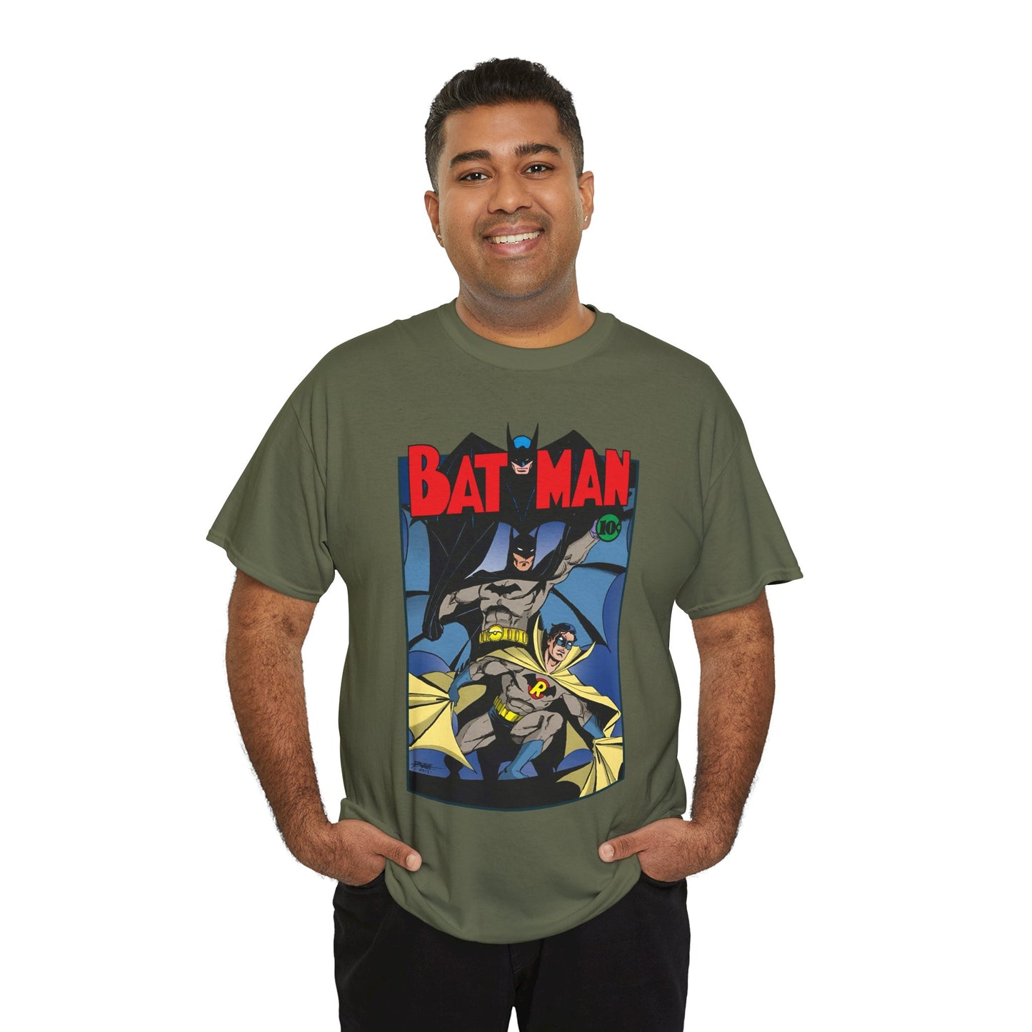 Batman & Robin T-Shirt - George Perez Art - Earth 2 - DC Comics - Golden Age JSA - Bruce Wayne & Dick Grayson