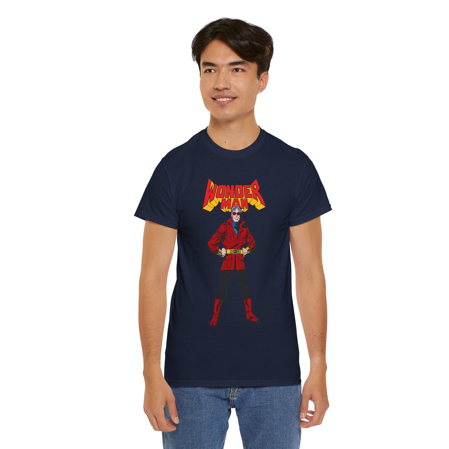 Wonder Man T-Shirt - George Perez Art - West Coast Avengers - Marvel Comics - Simon Williams - Safari Jacket Look