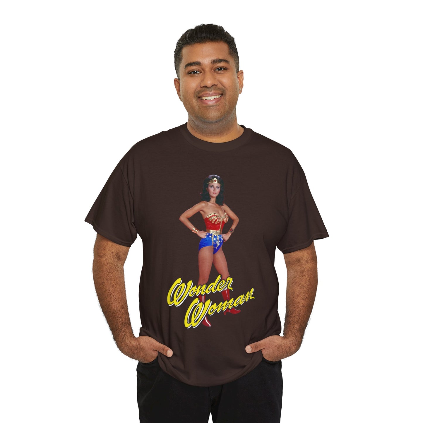Wonder Woman T-Shirt - Lynda Carter - Popular 1970s CBS TV Show - DC Comics Character - Diana Prince, Paradise Island