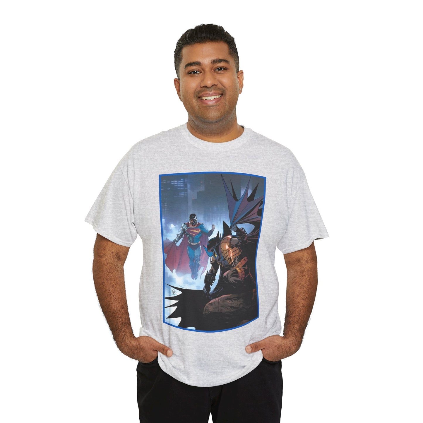 Cyborg Superman Vs Azrael Batman T-Shirt - Lee Weeks Art - Reign of the Superman, Knightfall - World's Finest Variant Cover Art - DC Comics