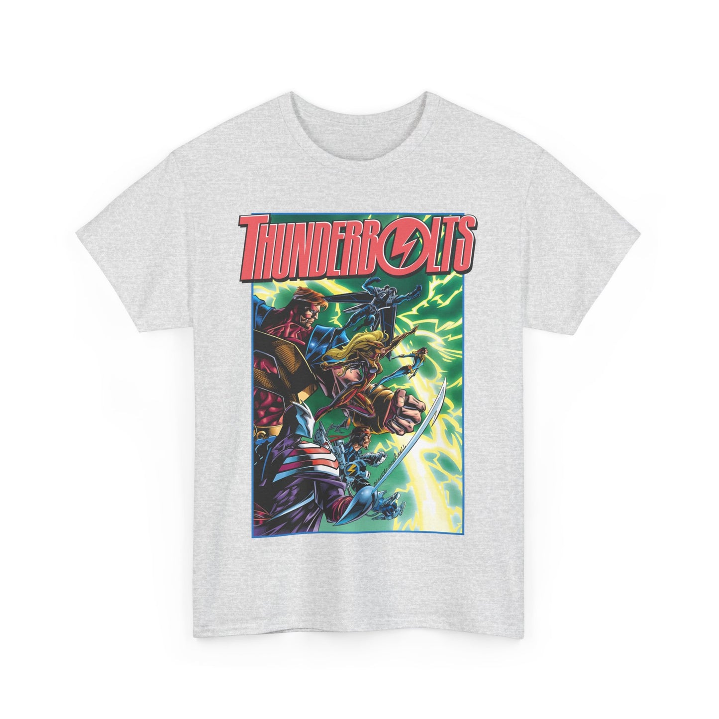 Thunderbolts T-Shirt - Amazing Mark Bagley Art - Citizen V, MACH-1, Atlas, Songbird, Fixer, Techno - Marvel Comics Characters - Avengers Connection