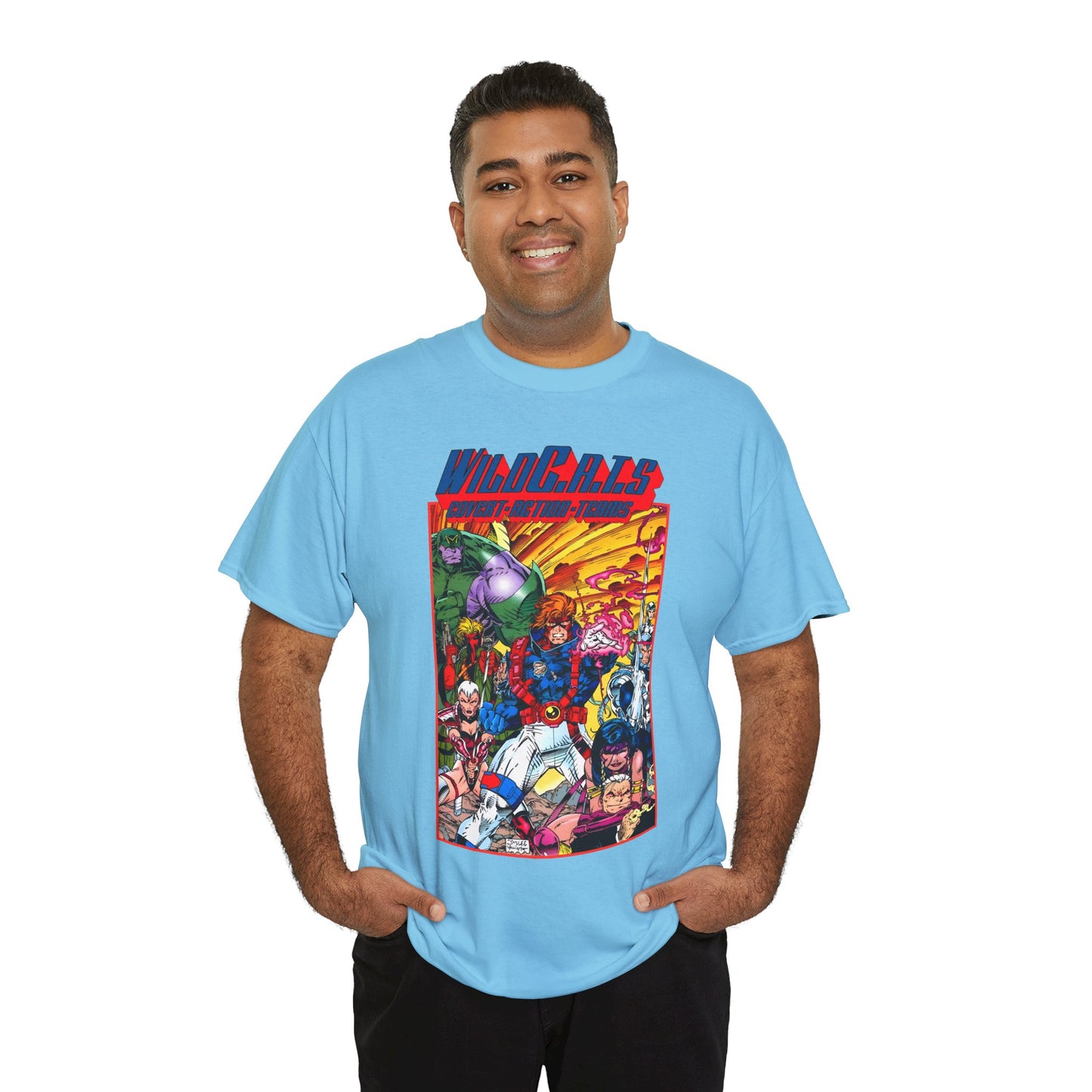 Wildcats T-Shirt - Jim Lee Art - WildC.A.T.s: Covert Action Teams - Spartan, Voice, Grifter, Zealot, Emp - Image/Wildstorm/DC Comics