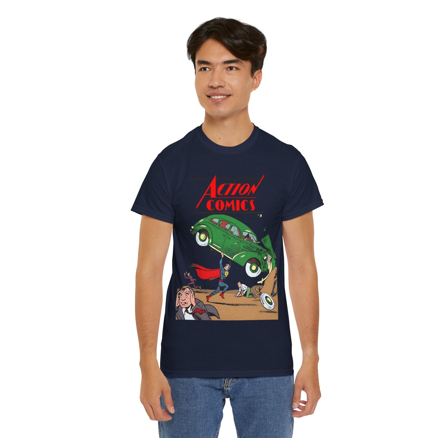 Superman T-Shirt - Action Comics #1 Cover Art - Clark Kent, Metropolis - DC Comics Key Image - Golden Age