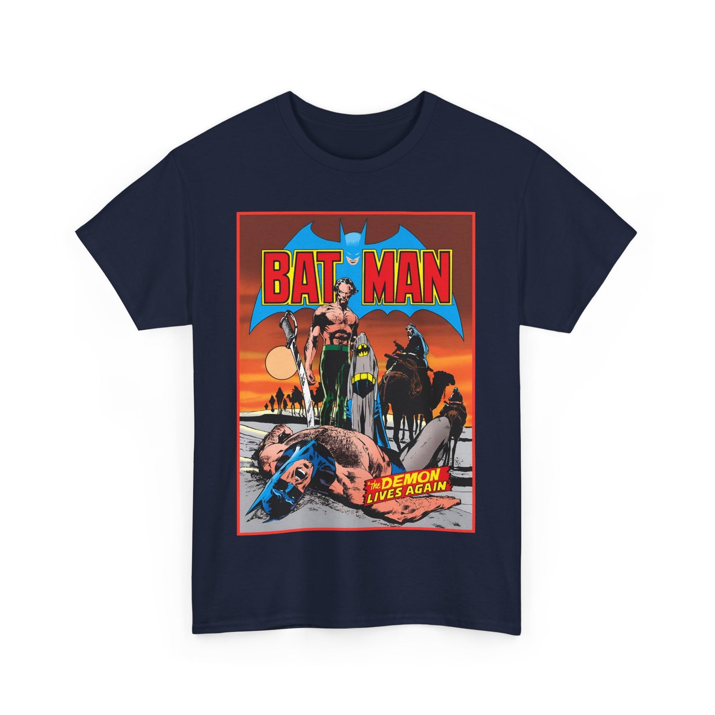 Batman T-Shirt - Neal Adams Art - R'as Al Ghul - Demon Lives Again - DC Comics - Dark Knight Detective