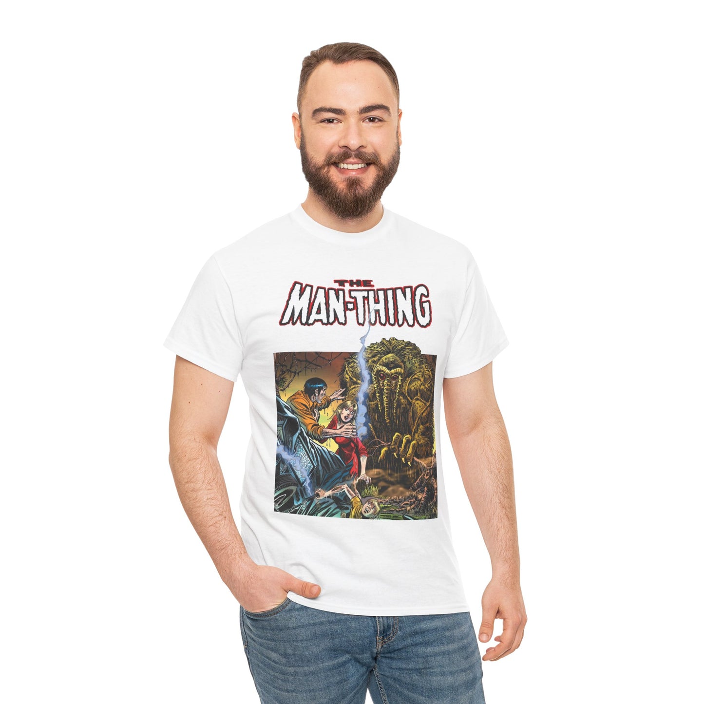 Man-Thing T-Shirt - Adventure into Fear #18 Cover Art - Marvel Comics - Whatever Knows Fear Burns At The Touch - Swamp Monster