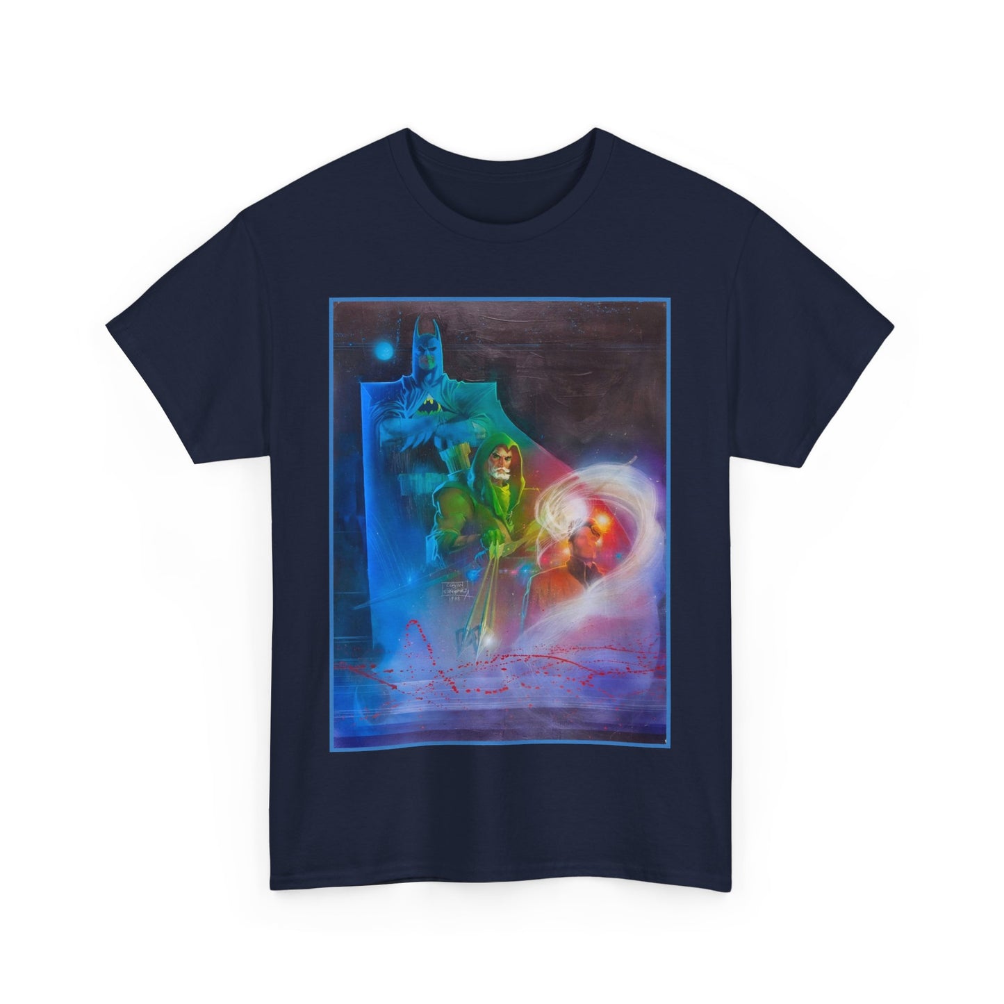 Batman, Green Arrow, Question T-Shirt - Denys Cowan & Bill Sienkiewicz Art - DC Comics - Gotham City