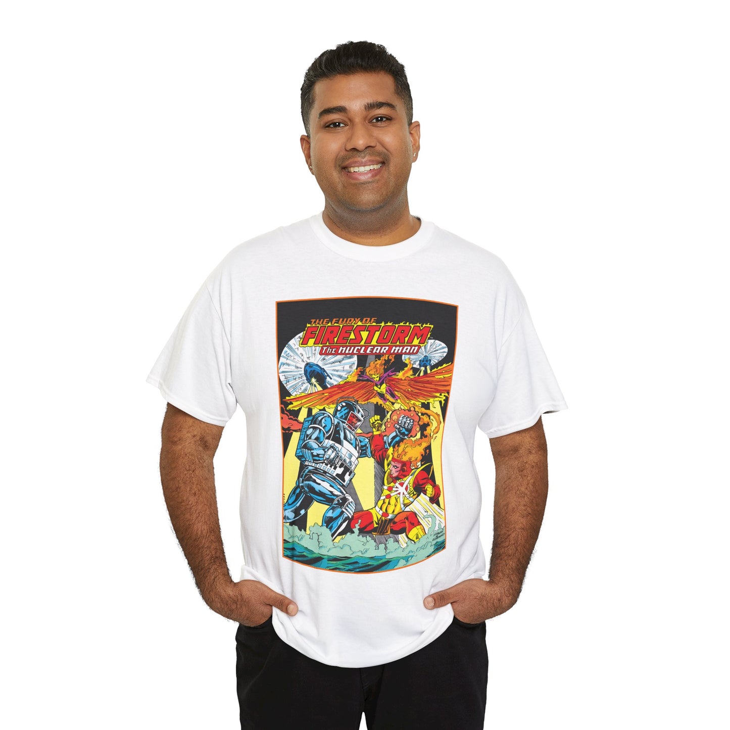 Fury of Firestorm T-Shirt - DC Comics - Firehawk, Tokamak - Annual #1 Art