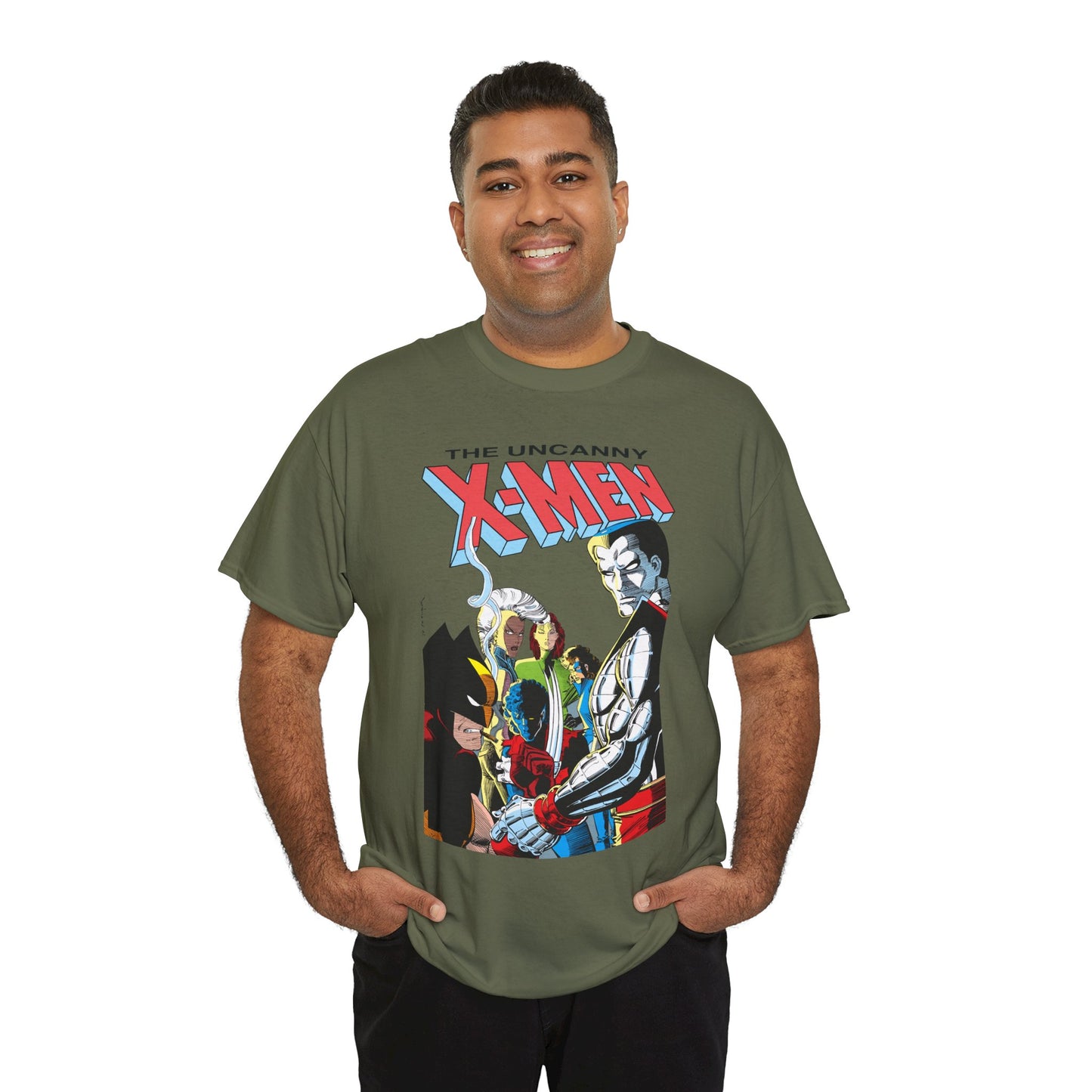 Uncanny X-Men T-Shirt - John Romita Jr Art - Storm, Wolverine, Rogue, Nightcrawler, Colossus, Shadowcat - Mutant Massacre - Marvel Comics
