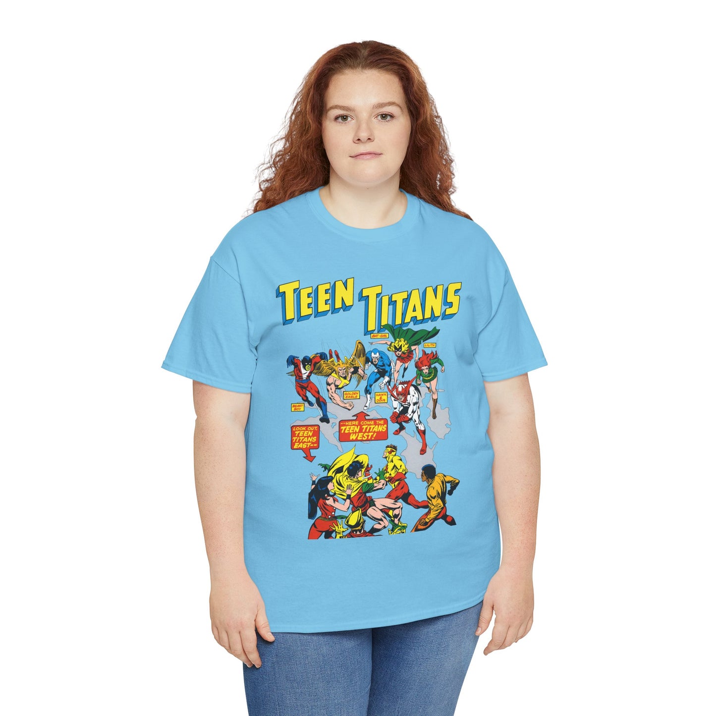 Teen Titans T-Shirt - Rick Buckler Art - Titans West, Lilith, Hawk & Dove, Beast Boy, Golden Eagle - DC Comics