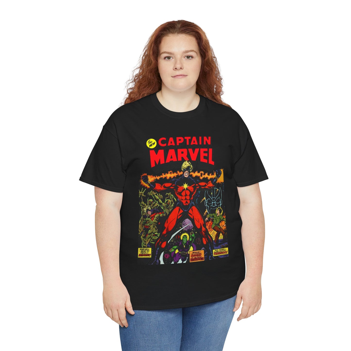 Captain Marvel T-Shirt - Jim Starlin Art - Thanos - Drax the Destroyer - Issue #32 Cover Art