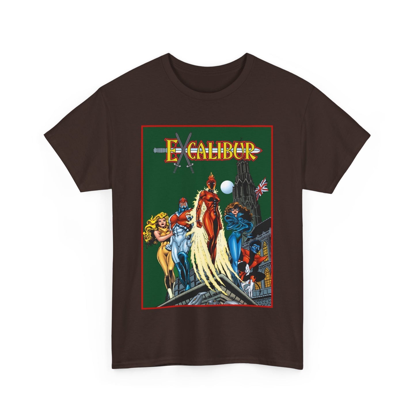 Excalibur T-Shirt - Amazing Alan Davis Art - Nightcrawler, Shadowcat, Captain Britain, Rachel Summers - Marvel Comics - X-Men Spin-Off - Mutants in the UK