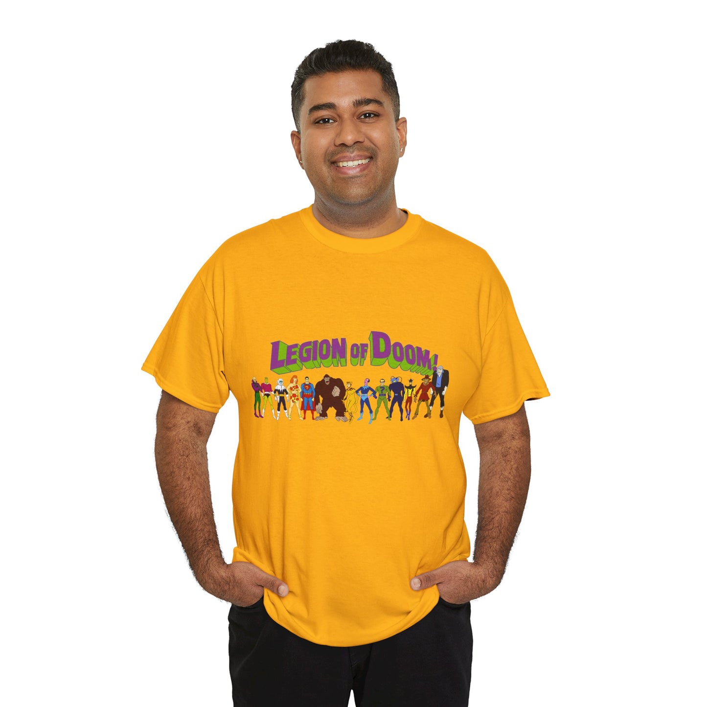 Legion of Doom T-Shirt - Super Friends Villains - Lex Luthor, Giganta, Scarecrow, Grodd, Brainiac, Riddler, Sinestro, Cheetah - Hanna-Barbera Cartoon - Challenge of the Super Friends