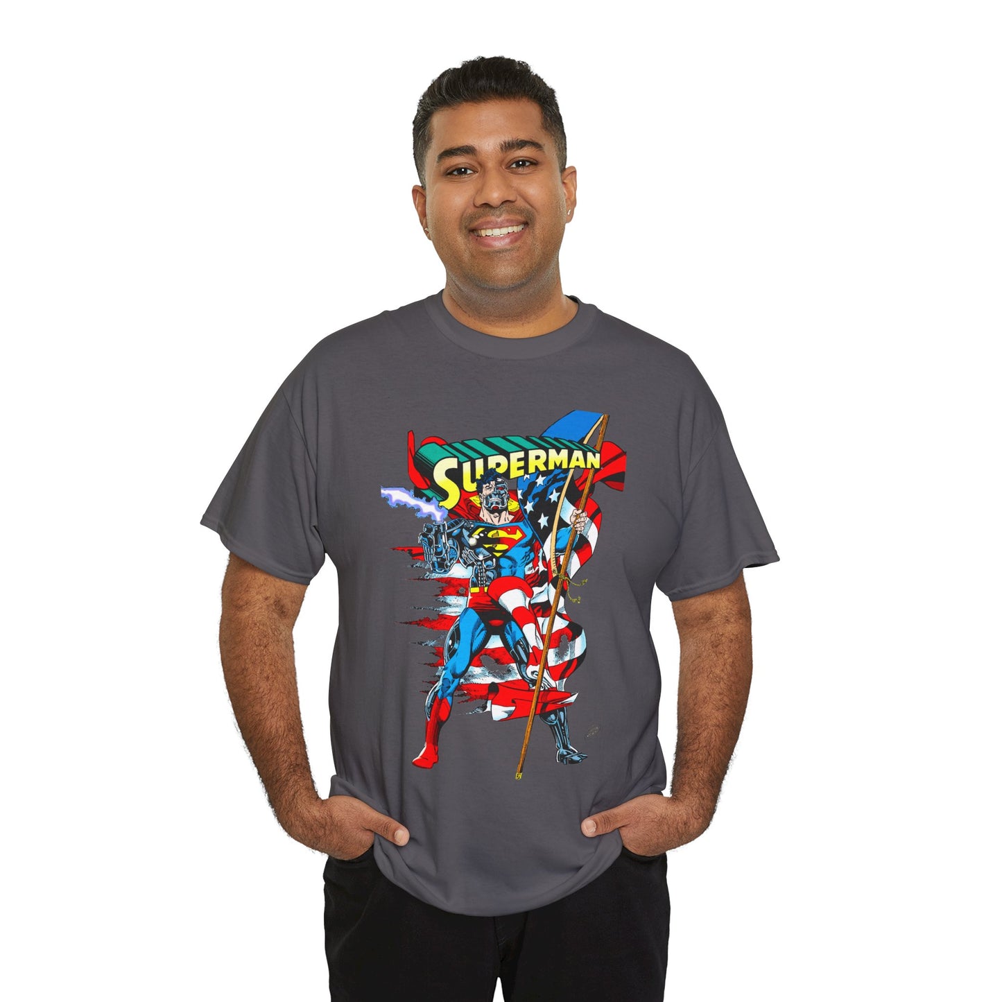 Cyborg Superman T-Shirt - Dan Jurgens Art - Reign of the Supermen Enemy - 1990s Storyline After the Death of Superman - DC Comics