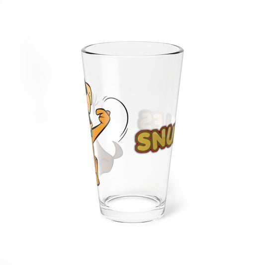 Snuffles Pint Glass, 16oz - Quick Draw McGraw Show Character - Hanna-Barbera Cartoon 1960s TV - Bloodhound Dog
