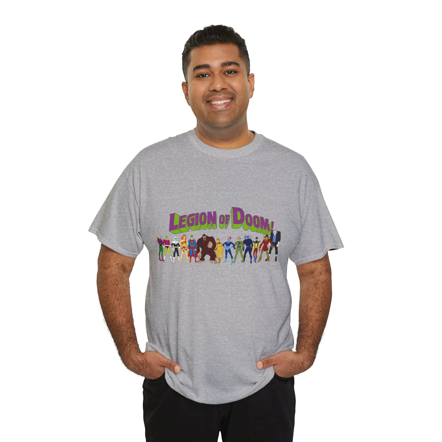 Legion of Doom T-Shirt - Super Friends Villains - Lex Luthor, Giganta, Scarecrow, Grodd, Brainiac, Riddler, Sinestro, Cheetah - Hanna-Barbera Cartoon - Challenge of the Super Friends