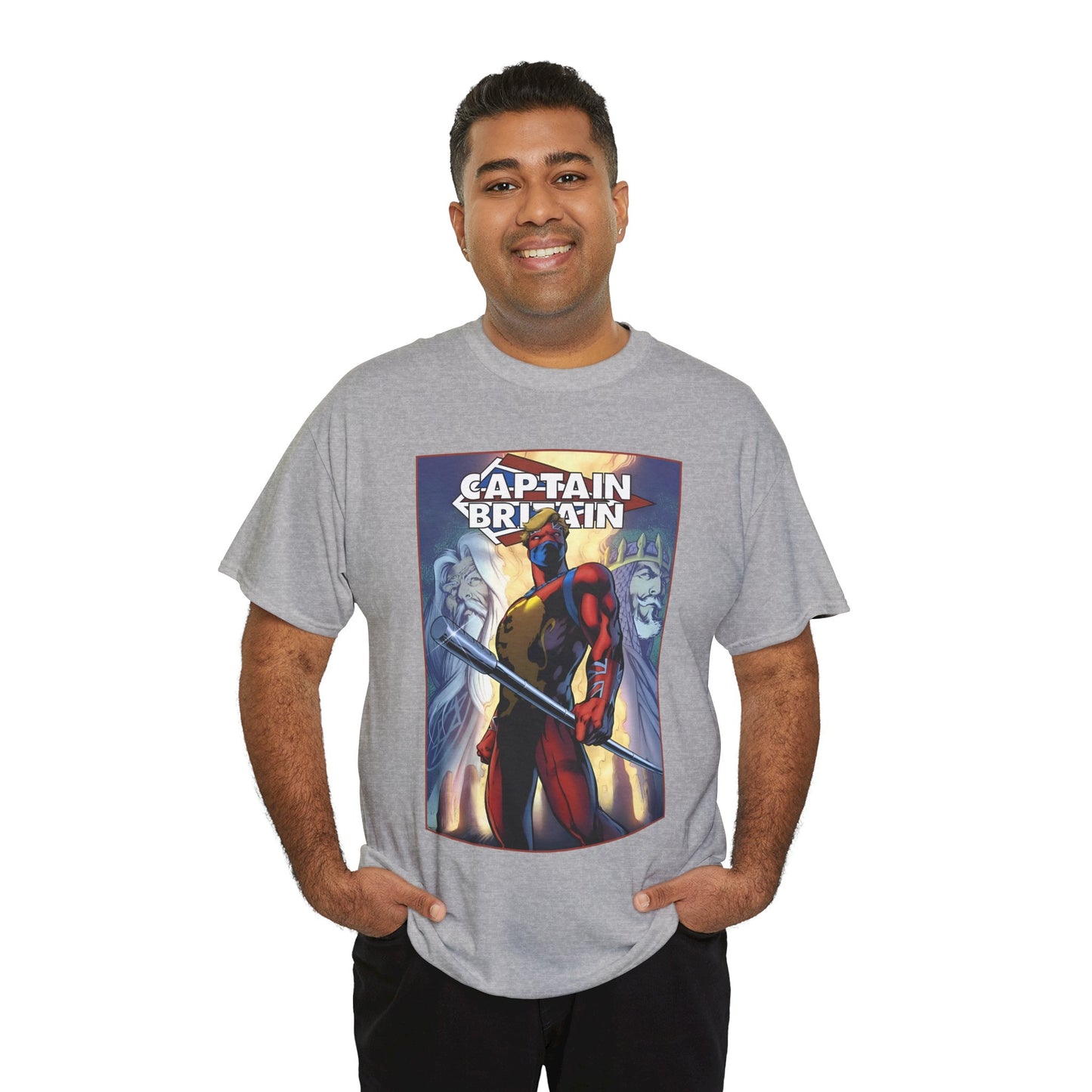 Captain Britain T-Shirt - Alan Davis Art - Excalibur Member - Marvel Comics