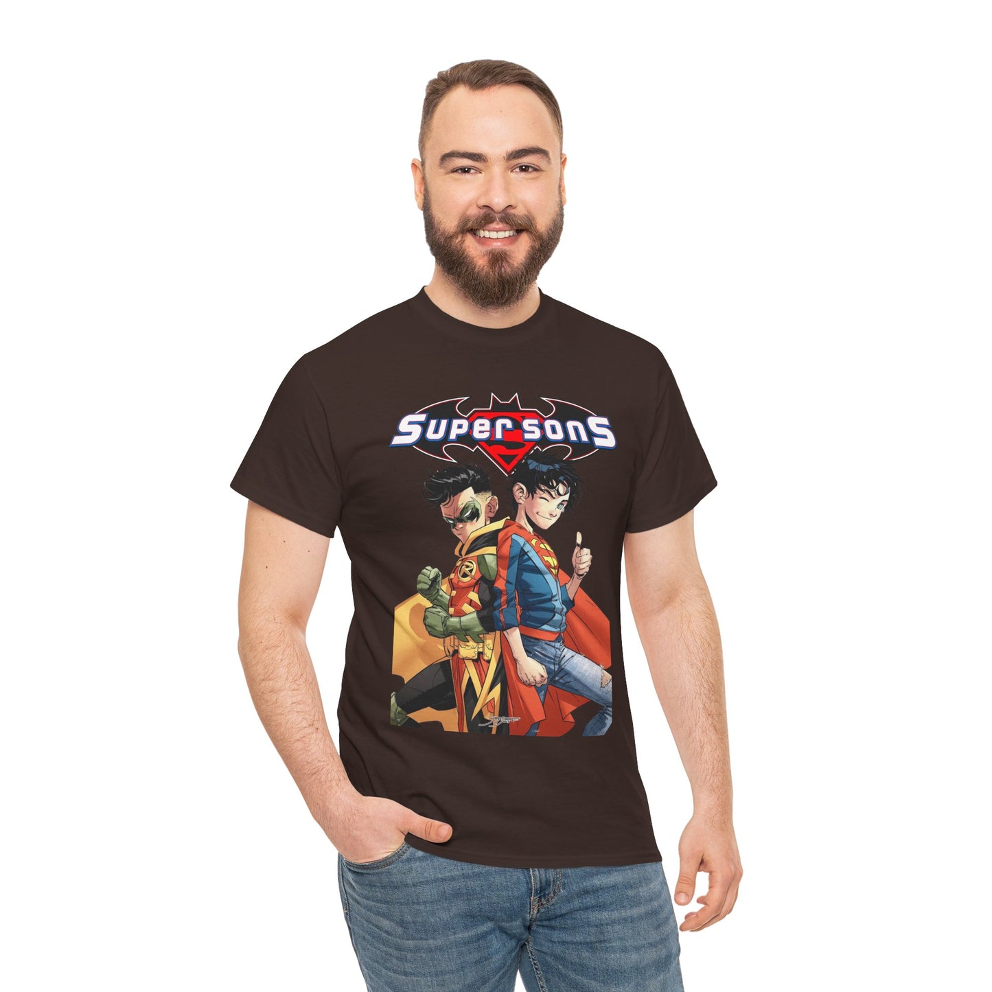 Super Sons T-Shirt - Jorge Jimenez Art - Superboy & Robin - Jon Kent & Damian Wayne - DC Comics - Sons of Superman & Batman