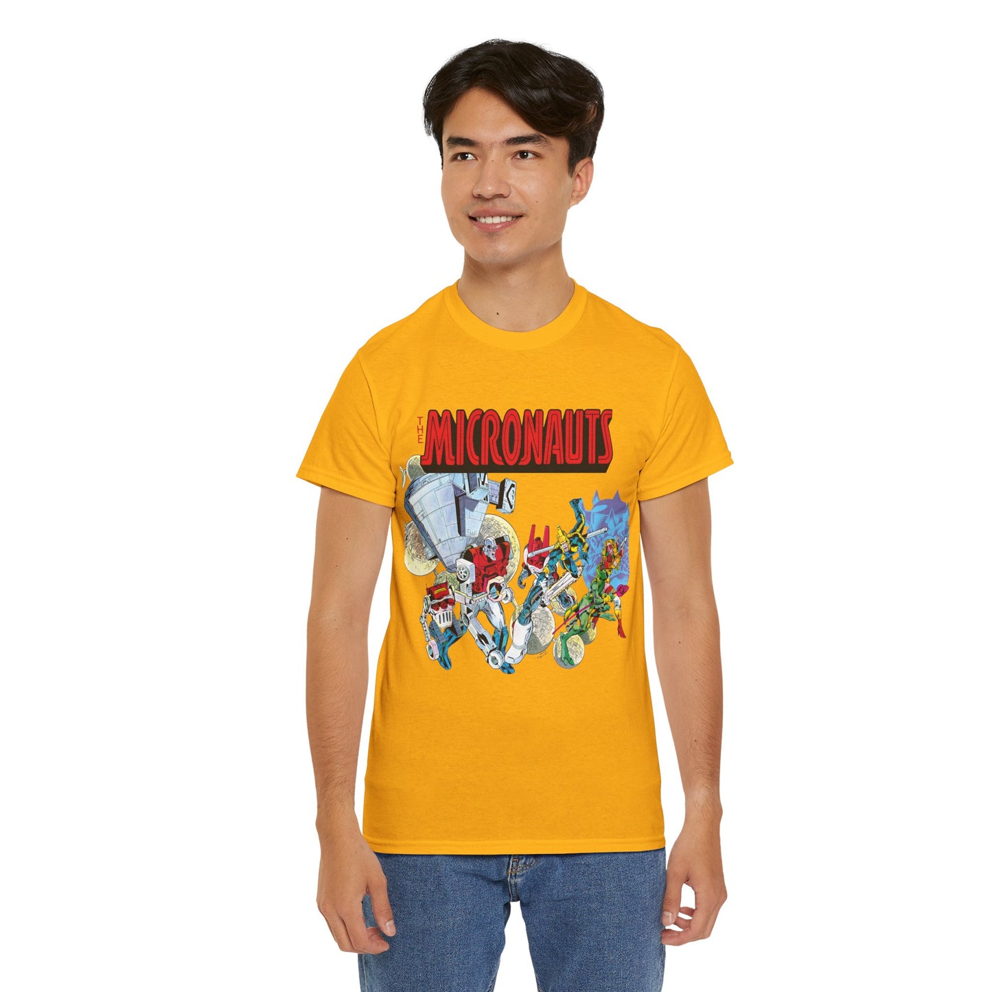 Micronauts T-Shirt - Jackson Guice Art - Arcturus Rann, Biotron, Marionette, Acroyear, Bug - Marvel Comics