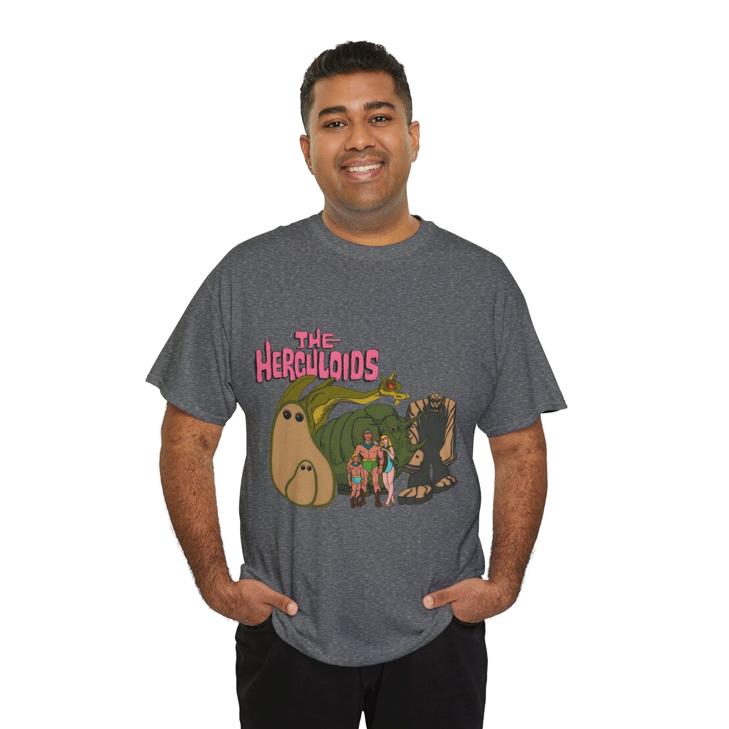 Herculoids T-Shirt - Popular 1960s Hanna-Barbera Cartoon - Zandor, Tara, Dorno, Gloop & Gleep - Amzot - Alex Toth Designs