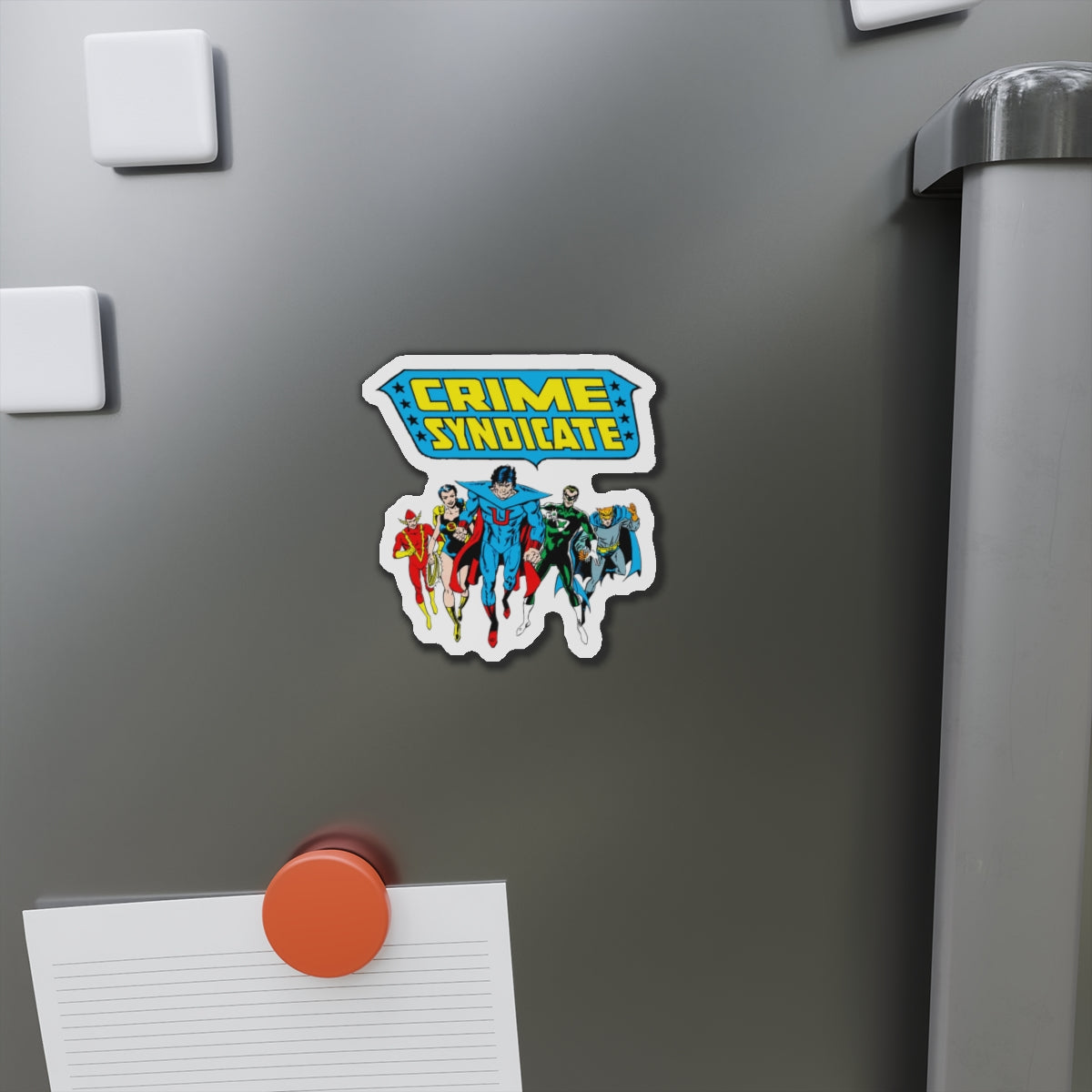 Crime Syndicate Die-Cut Magnet - Ultraman, Superwoman, Power Ring, Johnny Quick, Owlman - Earth 3 JLA Villains - Silver Age - DC Comics - 3", 4", 5", 6"