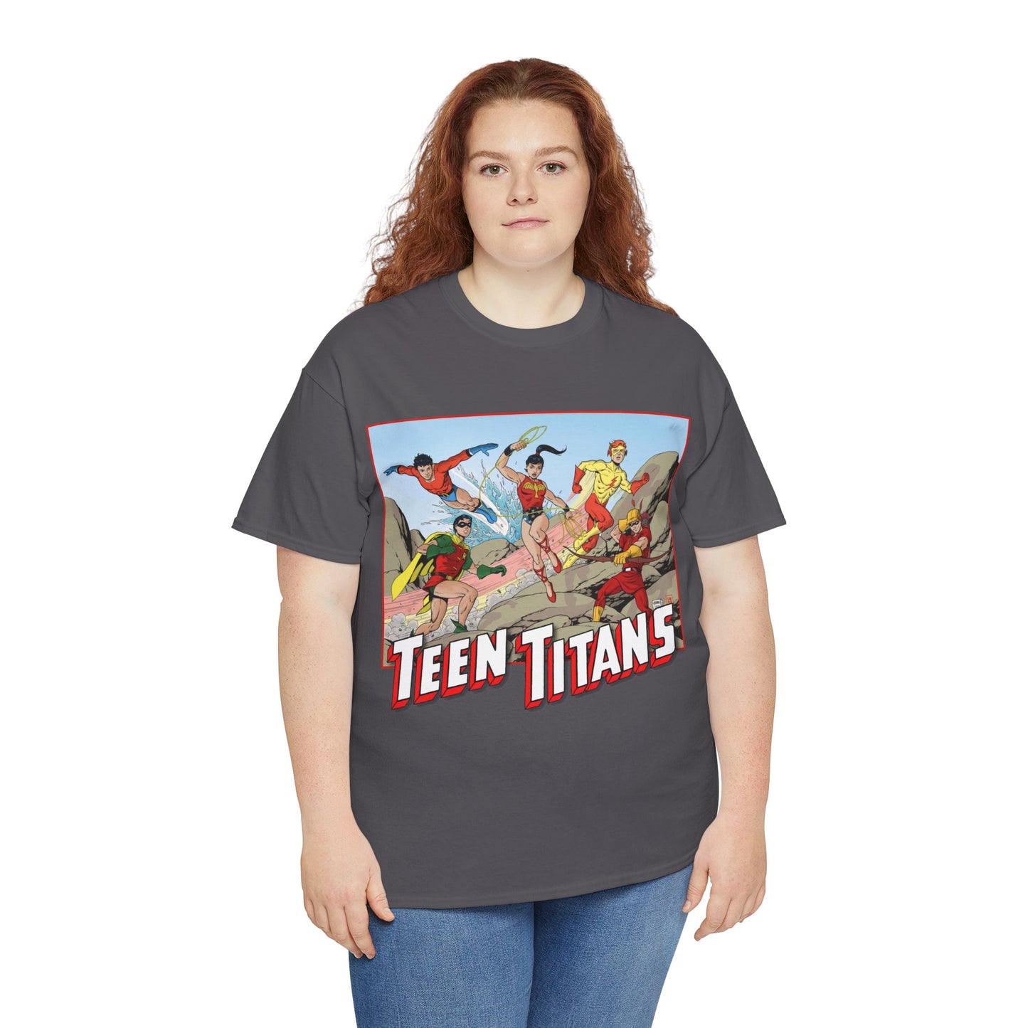 Teen Titans T-Shirt - Tom Grummett Art - Robin, Wonder Girl, Kid Flash, Speedy, Aqualad - DC Comics