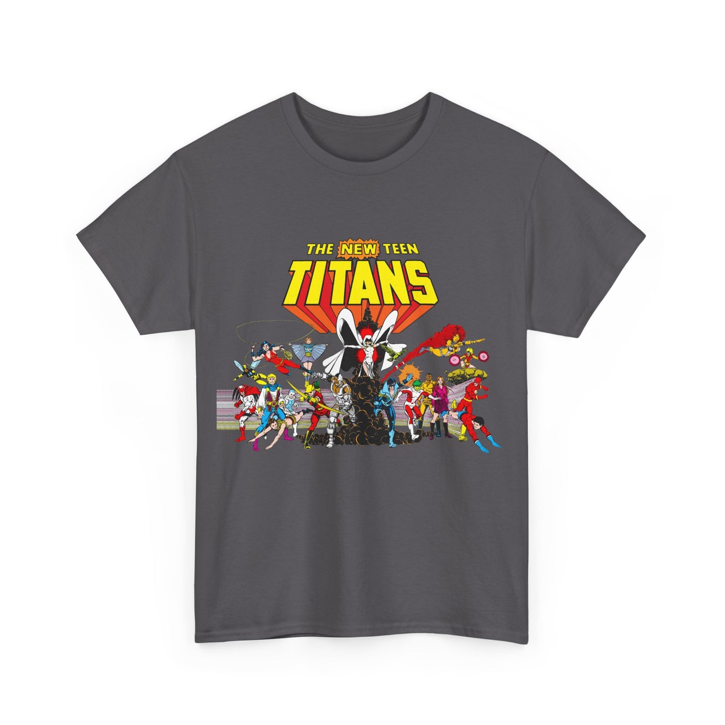 New Teen Titans T-Shirt - George Perez Art - Nightwing, Starfire, Cyborg, Speedy, Bumblebee, Hawk, Dove, Speedy, Wonder Girl, Terra, Lilith - DC Comics