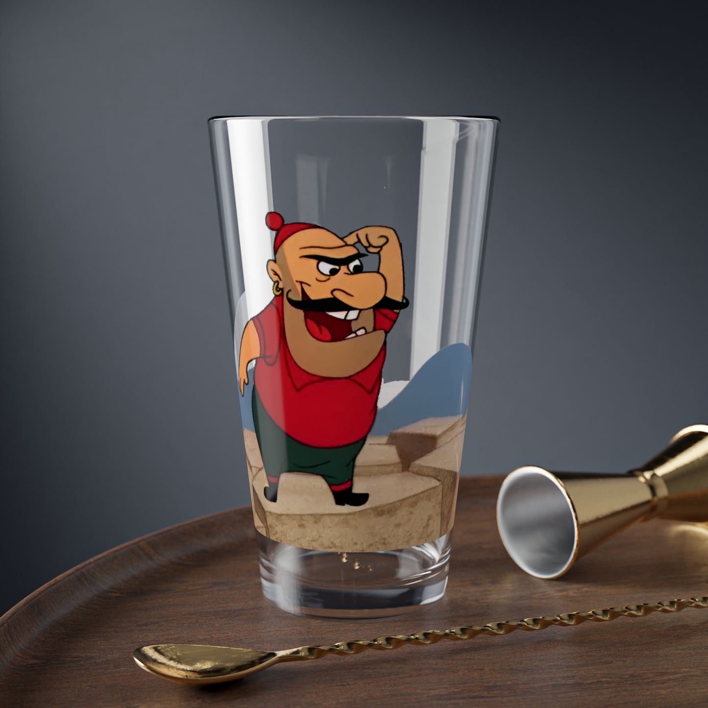 Blacque Jacque Shellacque Pint Glass, 16oz - Looney Tunes Character - Bonanza Bunny - Bugs Bunny Foe