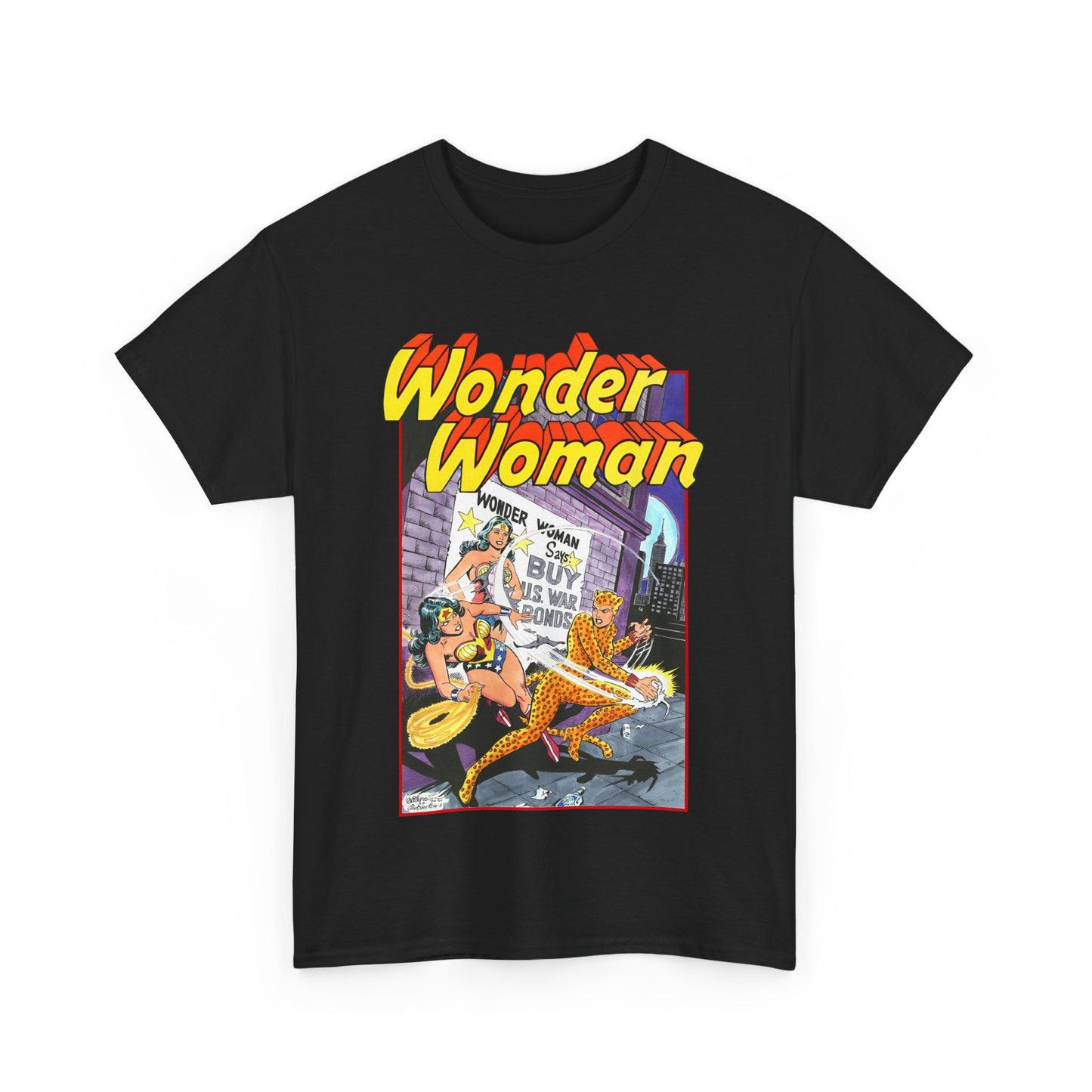 Wonder Woman T-Shirt - José Luis García-López Art - Vs The Cheetah - Classic Bronze Age Art - DC Comics