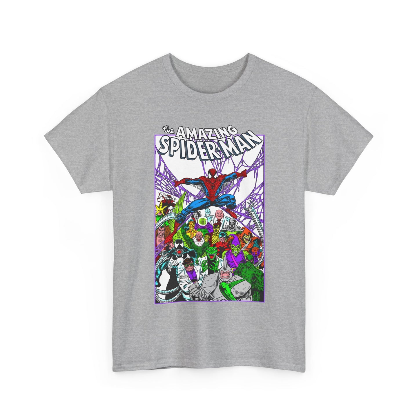 Amazing Spider-Man T-Shirt - Mark Bagley Art - Venom, Green Goblin, Rhino, Doctor Octopus, Kingpin, Carnage - Marvel Comics