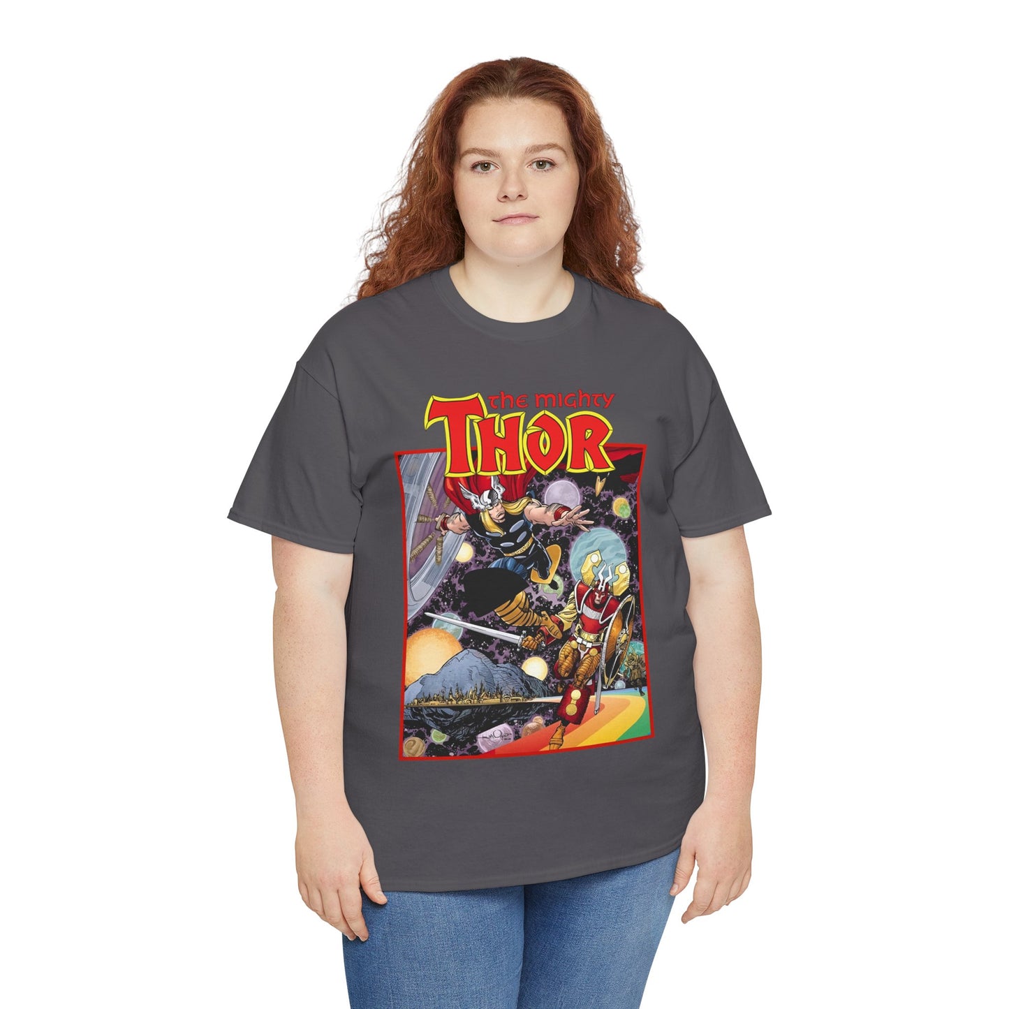 Mighty Thor T-Shirt - Walt Simonson Art - Asgard, Bifröst - God of Thunder - Marvel Comics