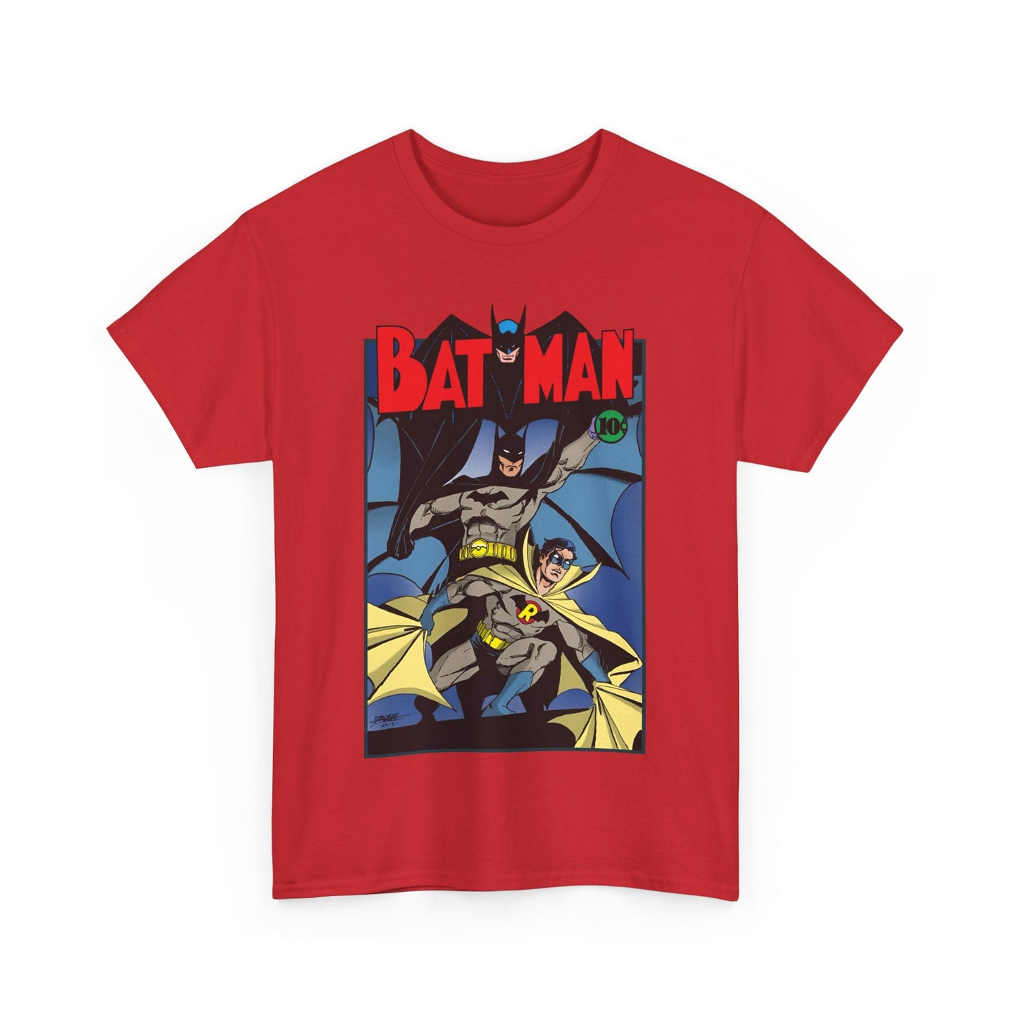 Batman & Robin T-Shirt - George Perez Art - Earth 2 - DC Comics - Golden Age JSA - Bruce Wayne & Dick Grayson