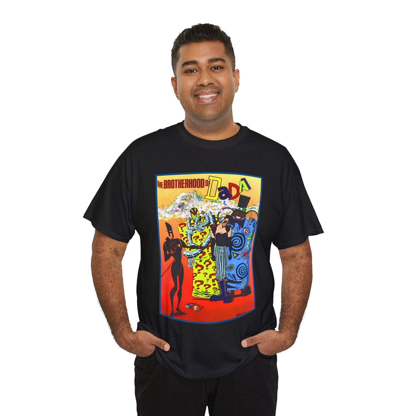 Brotherhood of Dada T-Shirt - Doom Patrol Foes - Mr Nobody, Quiz, Frenzy - DC Comics, Vertigo Comics - Grant Morrison Stories