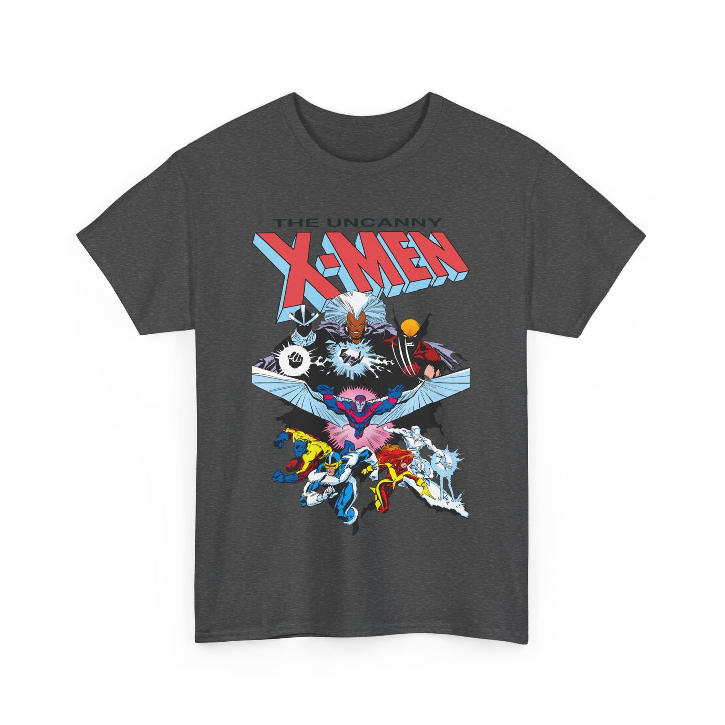 X-Men/X-Factor T-Shirt - Cyclops, Storm, Jean Grey, Iceman, Beast, Wolverine - Marvel Comics - From the Inferno Storyline - Mutant Battle