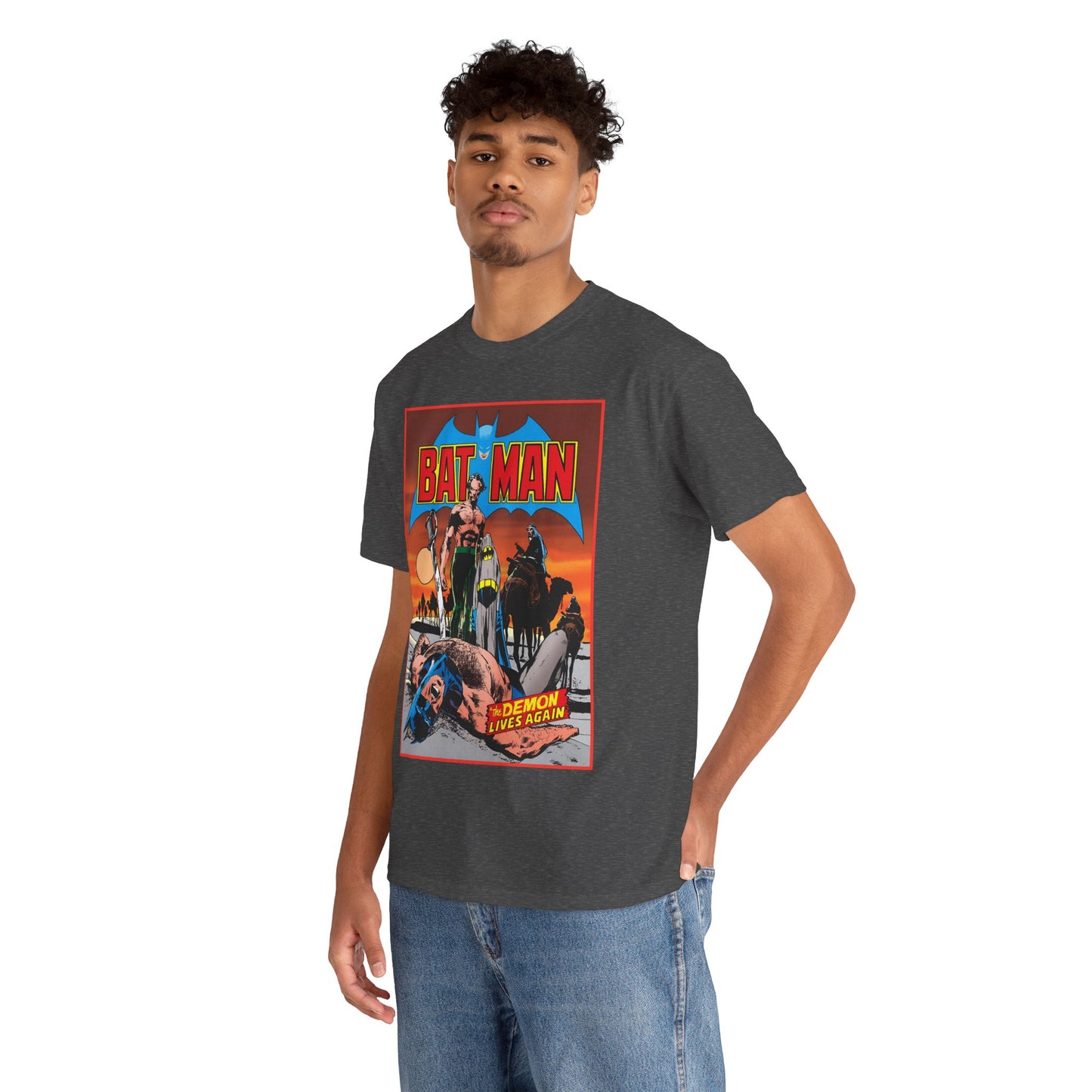Batman T-Shirt - Neal Adams Art - R'as Al Ghul - Demon Lives Again - DC Comics - Dark Knight Detective