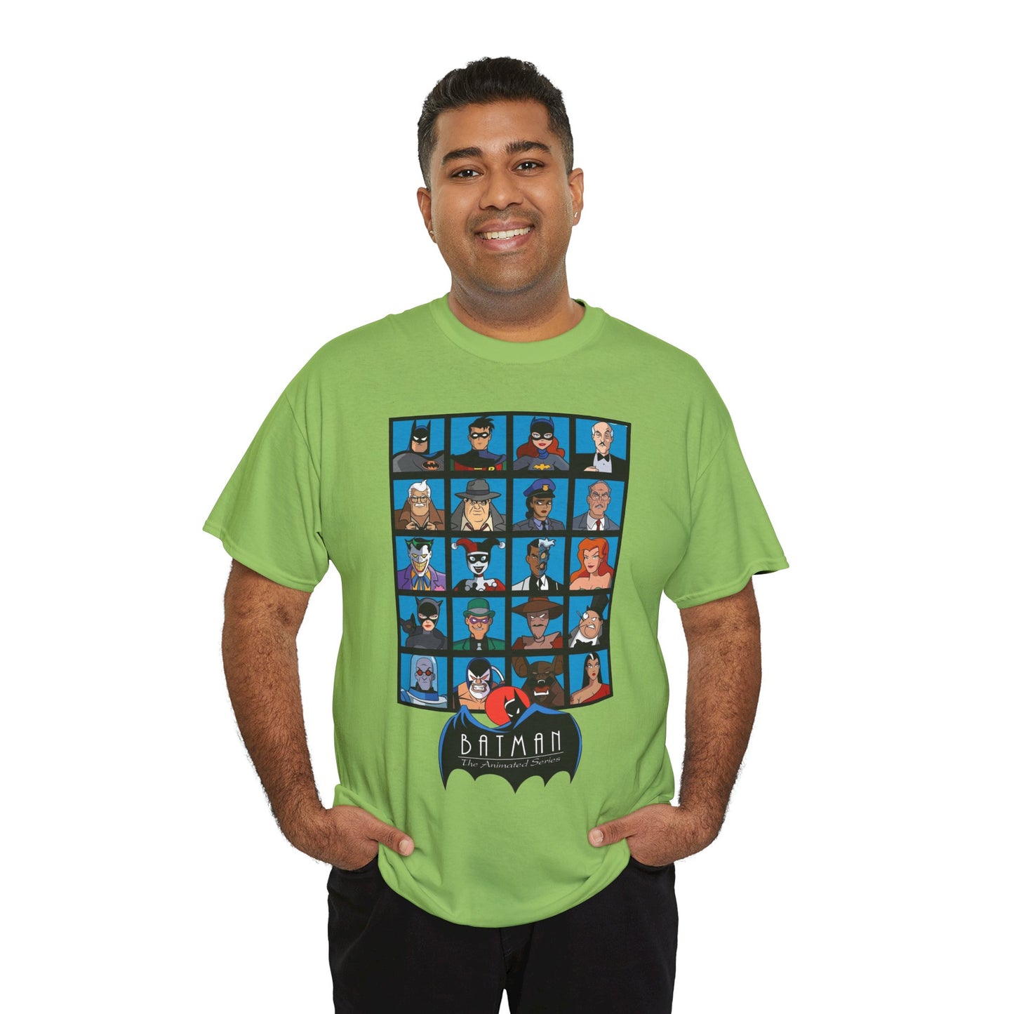 Batman T-Shirt - Animated Series - Harley Quinn, Batgirl, Joker, Bane, Robin, Two-Face, Catwoman, Riddler - Classic TV Cartoon Series