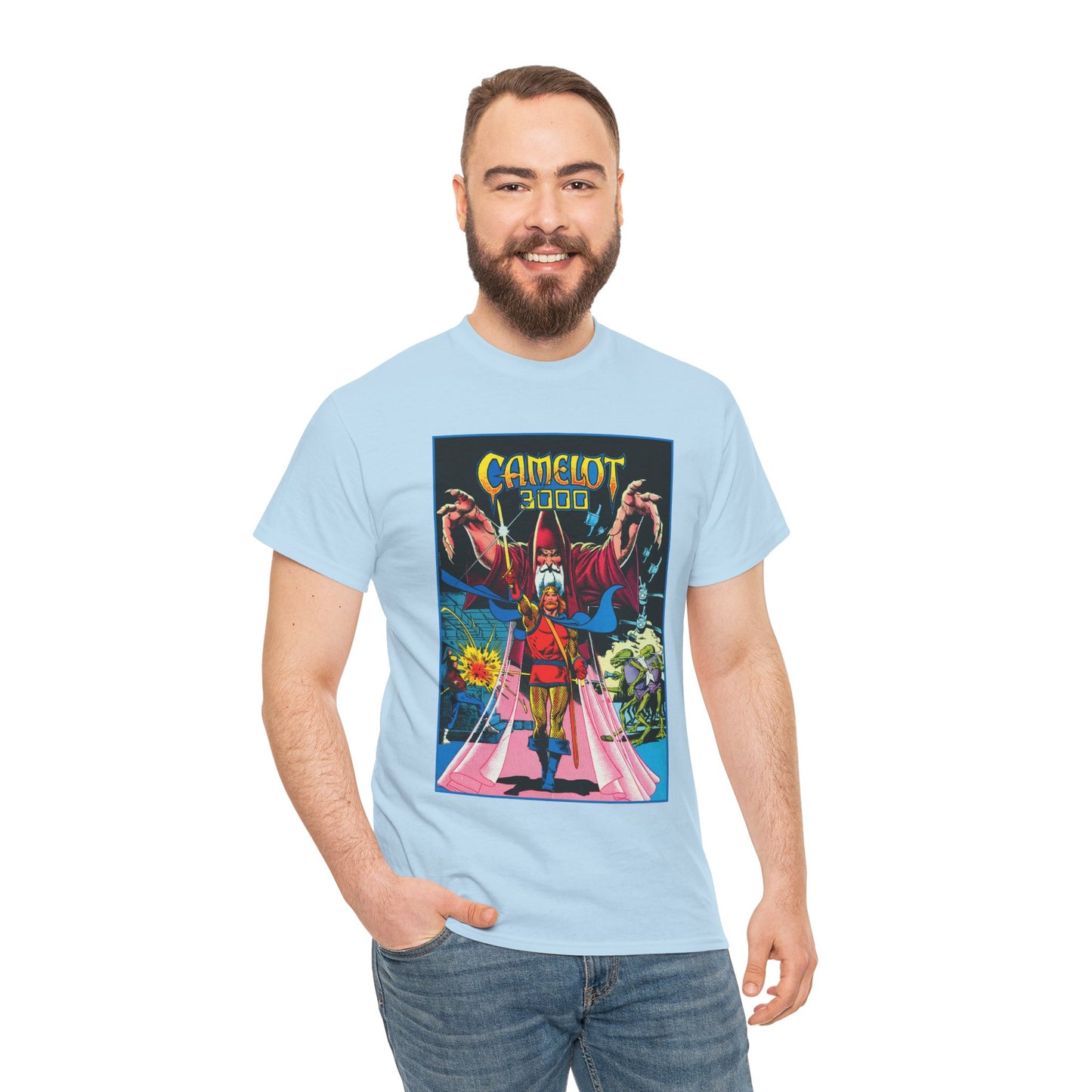 Camelot 3000 T-Shirt - Brian Bolland Art - DC Comics - King Charles, Merlyn - 1980s Sci-Fi Mini-Series