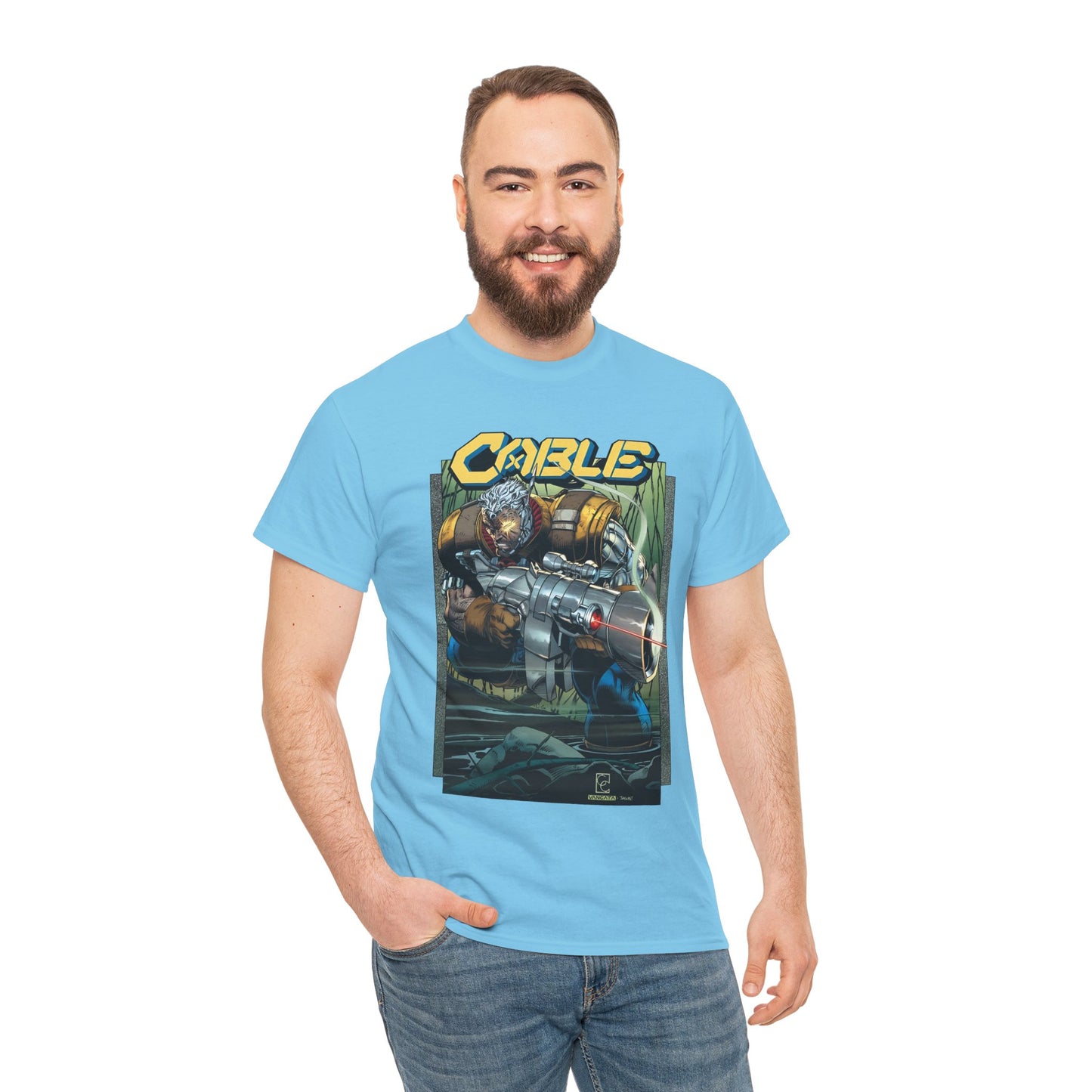 Cable T-Shirt - Greg Capullo Art - X-Force Leader, Mutant Fighter - Nathan Summers - Marvel Comics