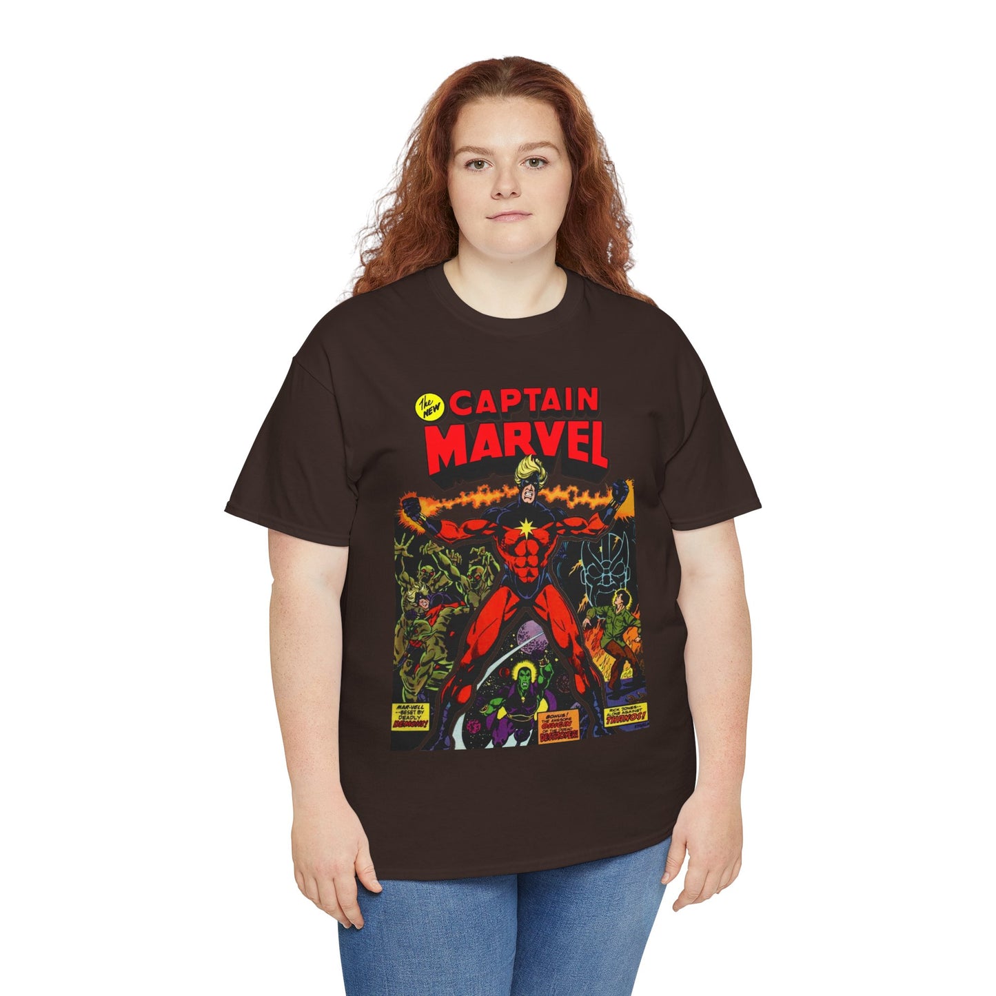 Captain Marvel T-Shirt - Jim Starlin Art - Thanos - Drax the Destroyer - Issue #32 Cover Art