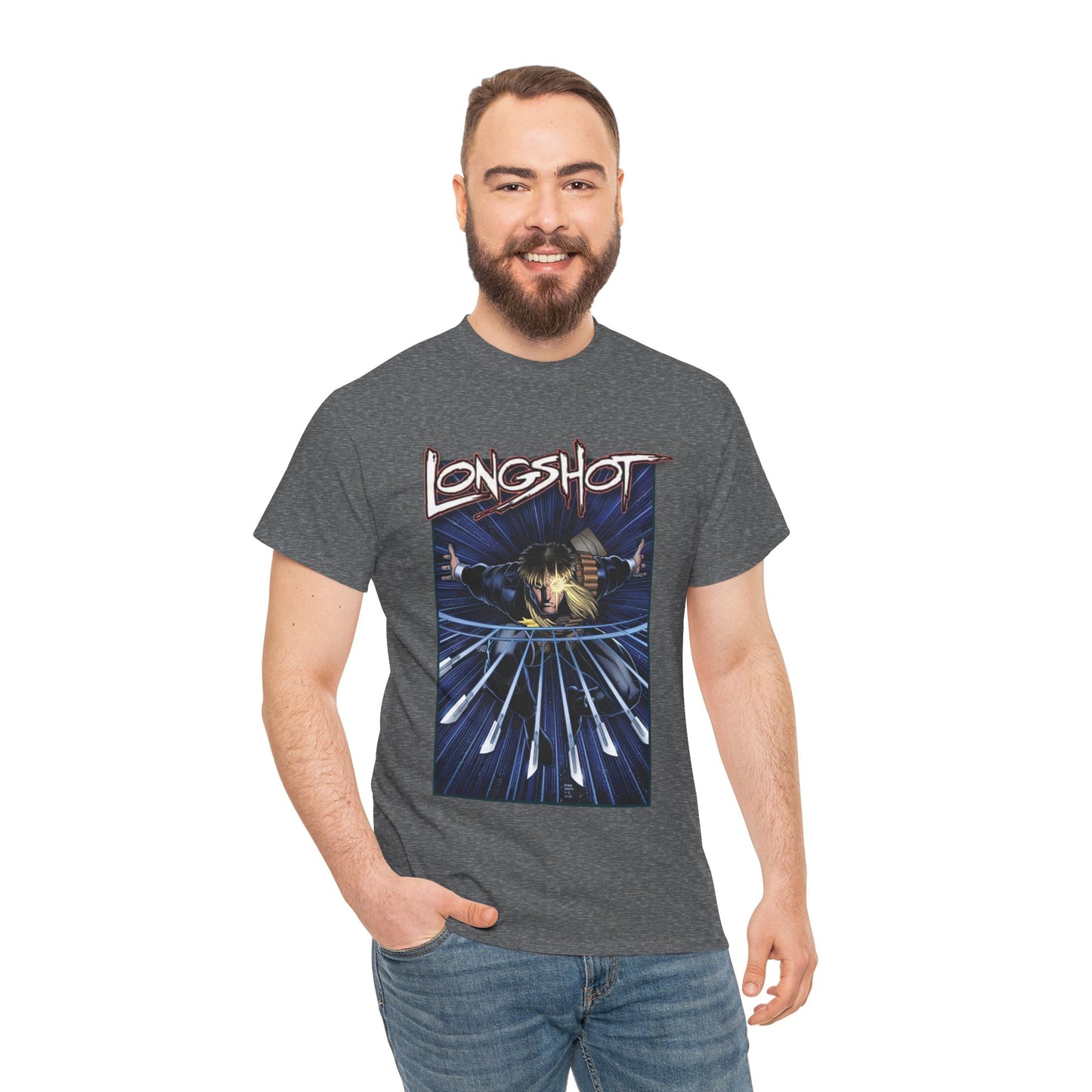 Longshot T-Shirt - Arthur Adams Art - Marvel Comics - Uncanny X-Men - Mojoverse Mutant - Popular 1980s Character