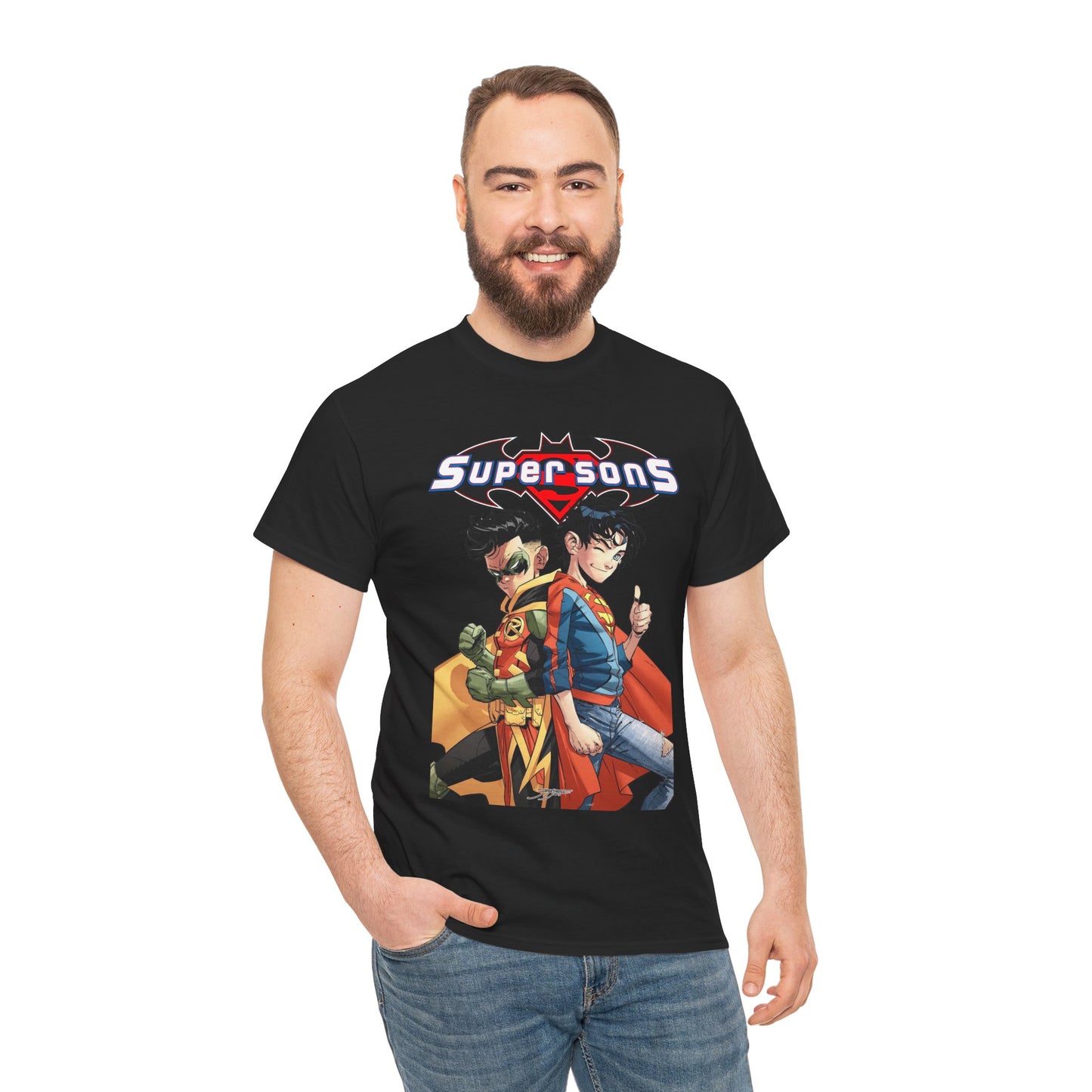Super Sons T-Shirt - Jorge Jimenez Art - Superboy & Robin - Jon Kent & Damian Wayne - DC Comics - Sons of Superman & Batman