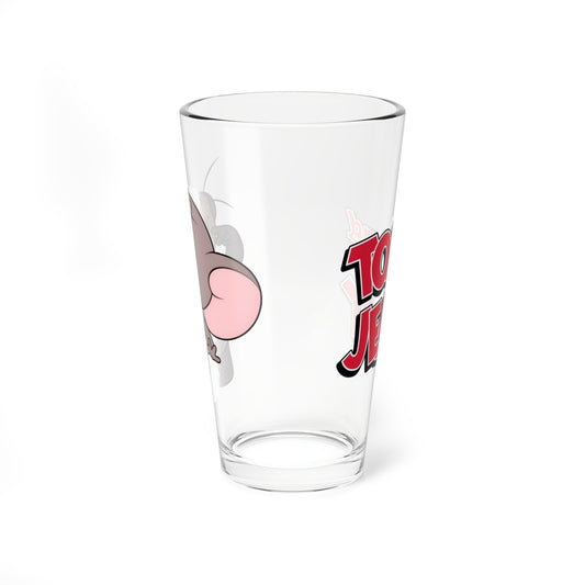 Nibbles Pint Glass, 16oz - Tom & Jerry Cartoon Mouse - "Tuffy" - Hanna-Barbera Saturday Morning Cartoon
