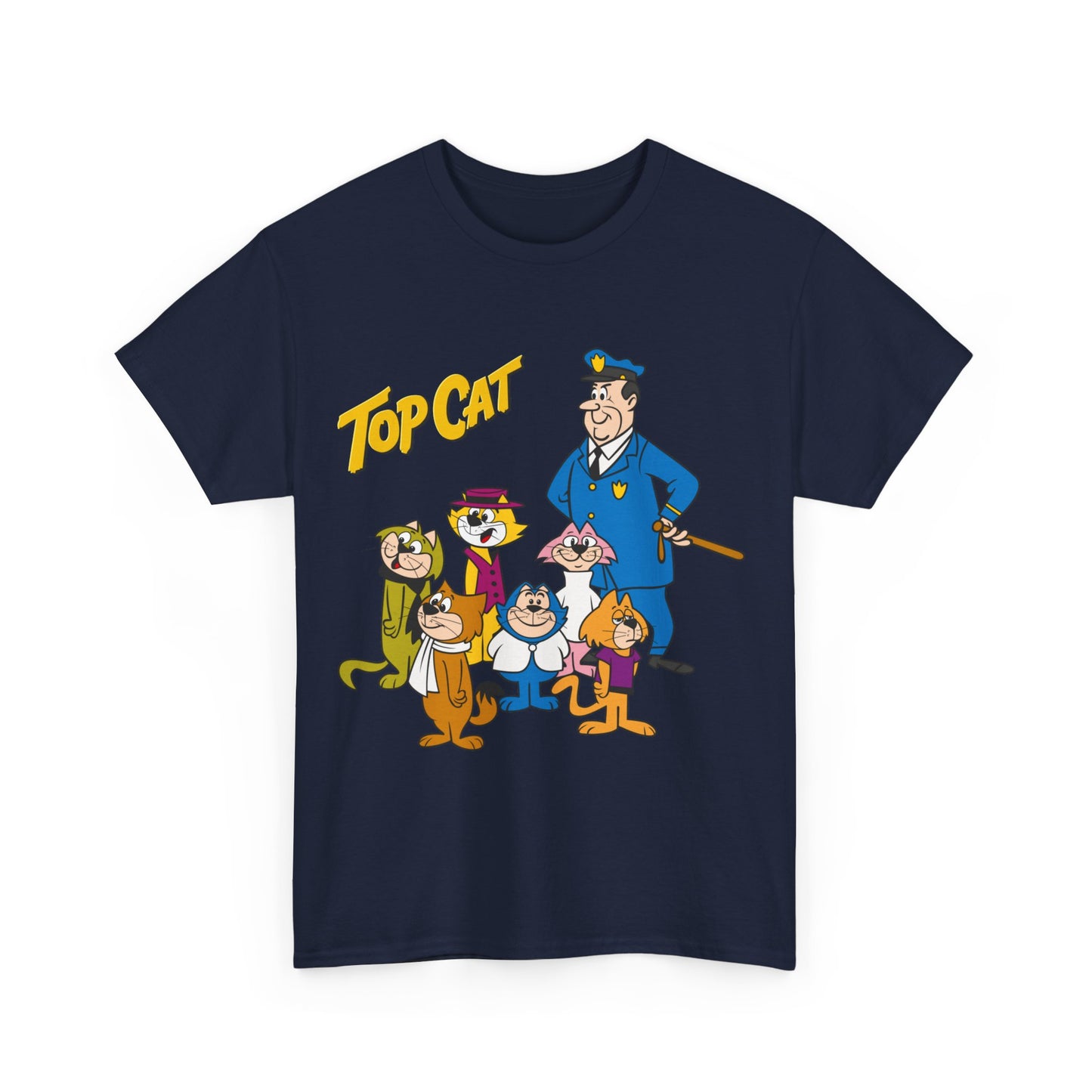 Top Cat & His Gang T-Shirt - Popular Hanna-Barbera 1960s TV Cartoon - Brain, Spook, Benny the Ball