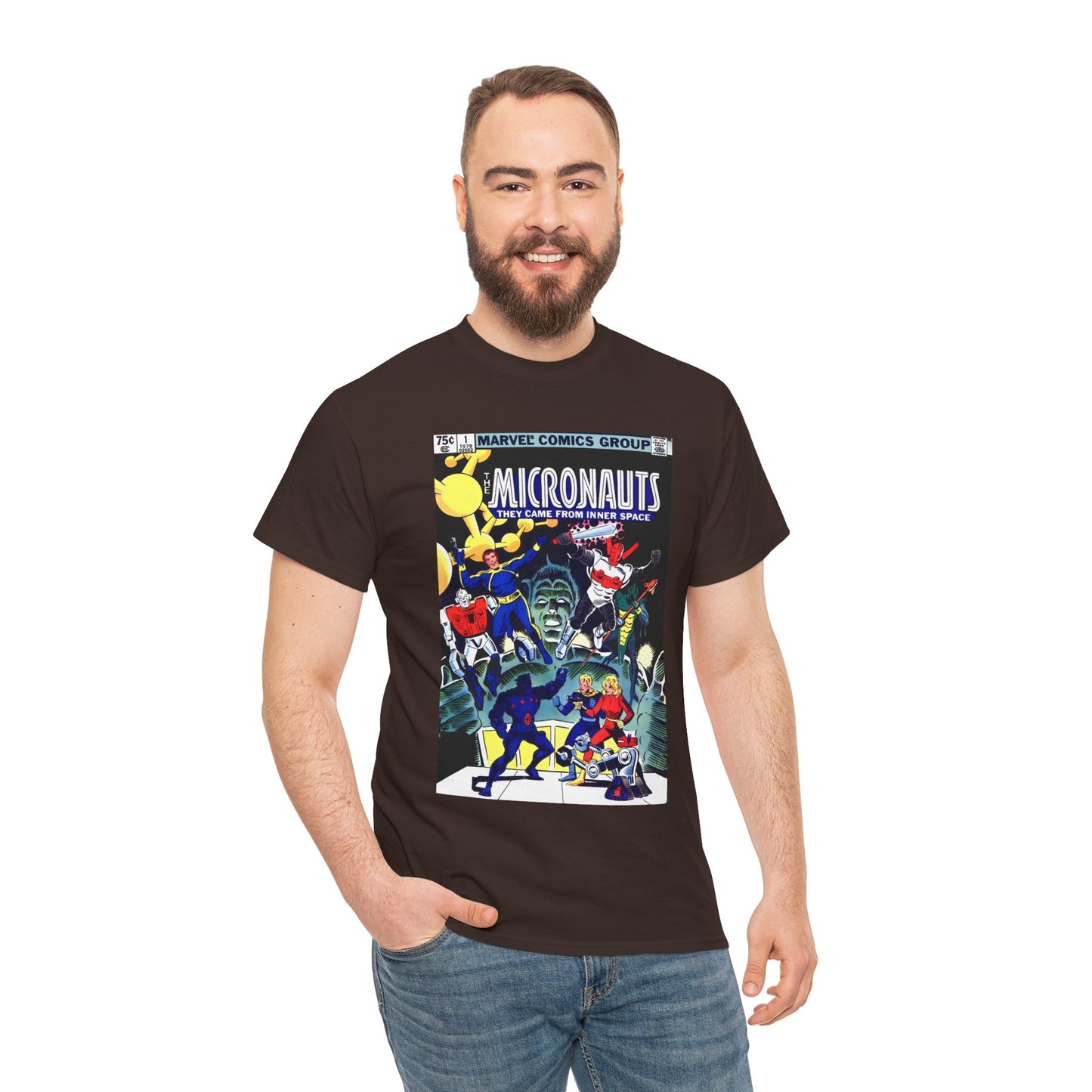 Micronauts T-Shirt - Annual #1 Cover Art - Marvel Comics - Arcturus Rann, Biotron, Marionette, Microtron, Bug, Acroyear