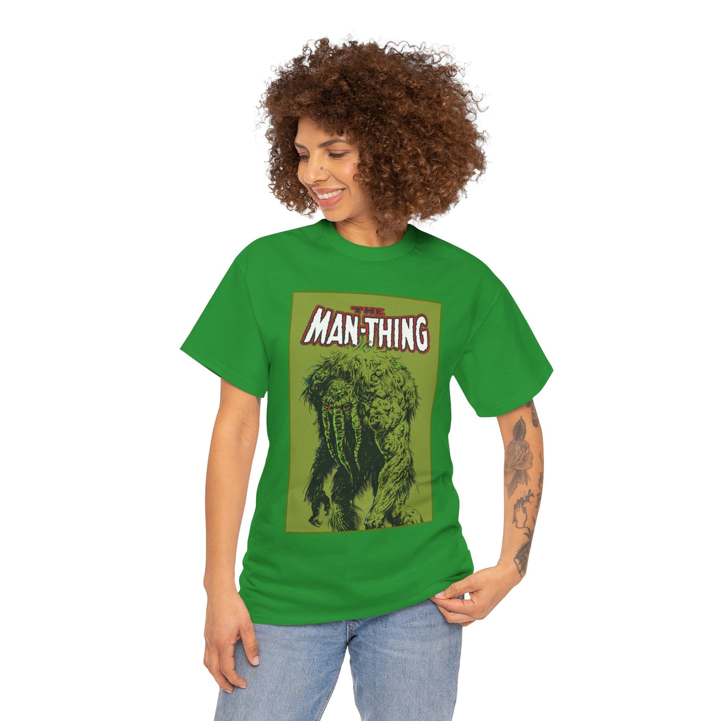 Man-Thing T-Shirt - Marvel Comics - Whatever Knows Fear Burns At The Touch - Swamp Monster